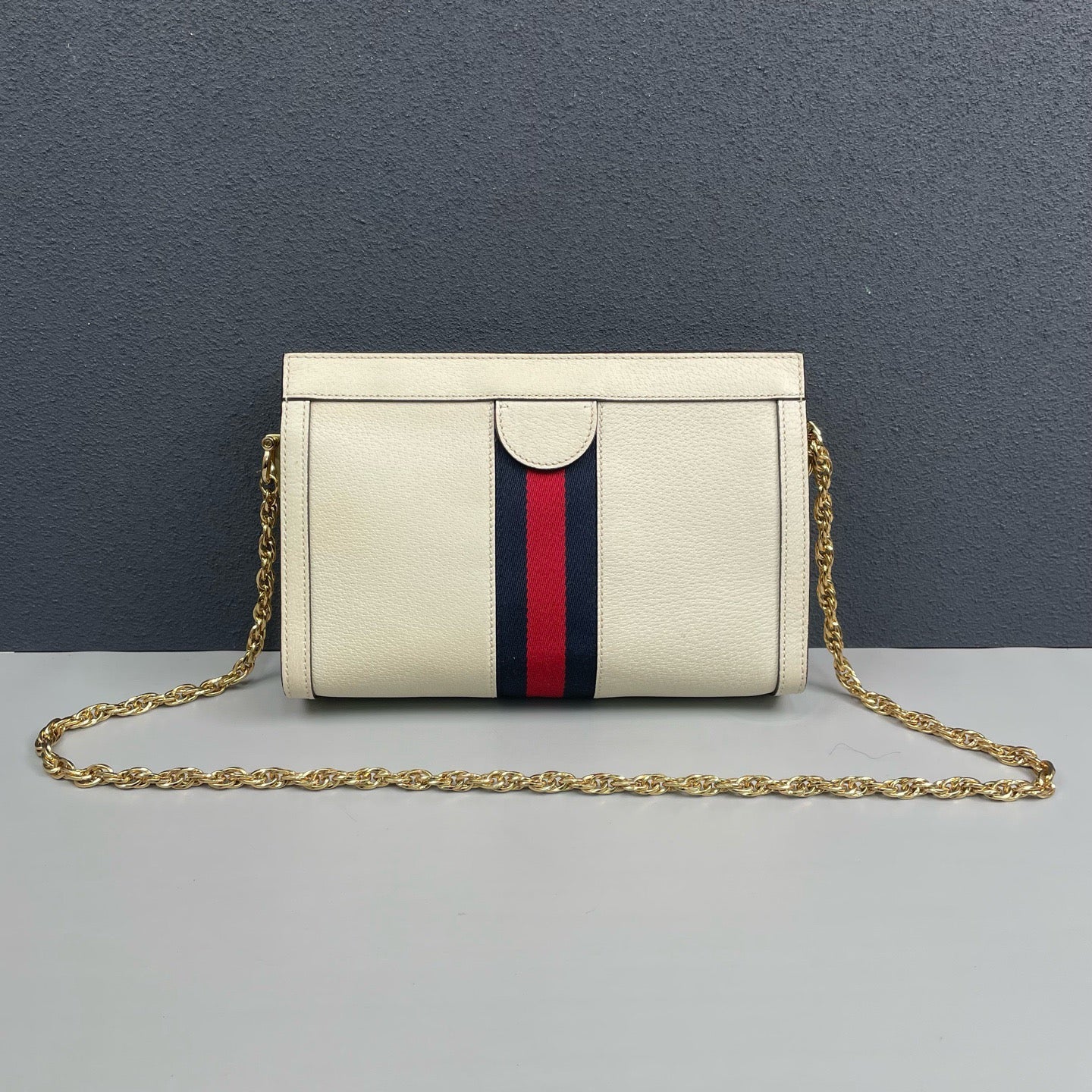 Gucci - Ophidia Chain Wallet - Grained leather - White - (mini)