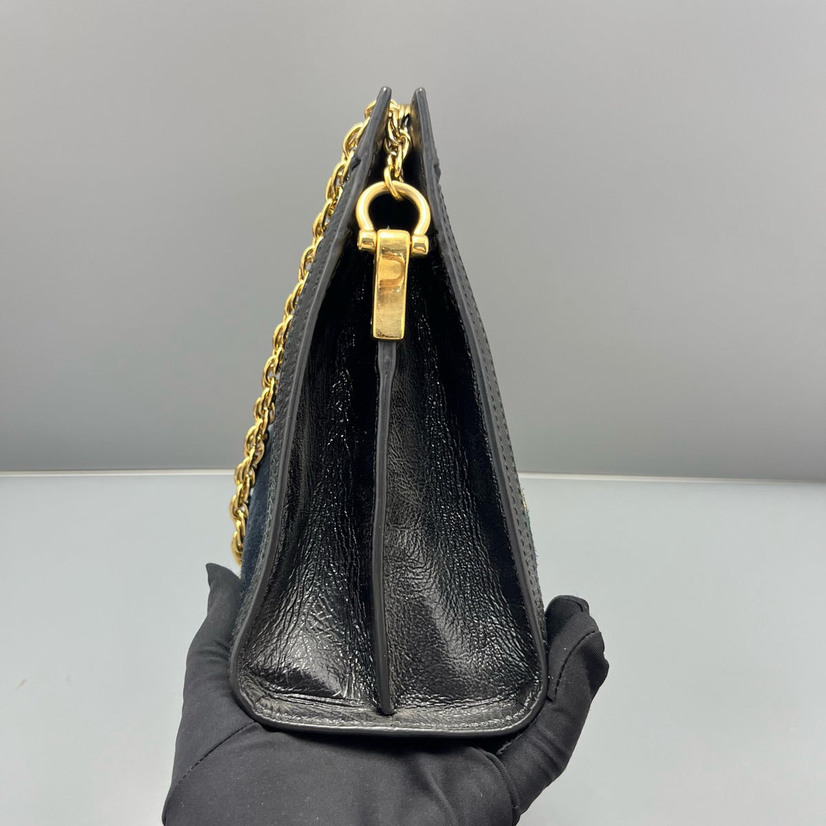 Gucci - Ophidia Clip Bag - Suede - Black - (medium)