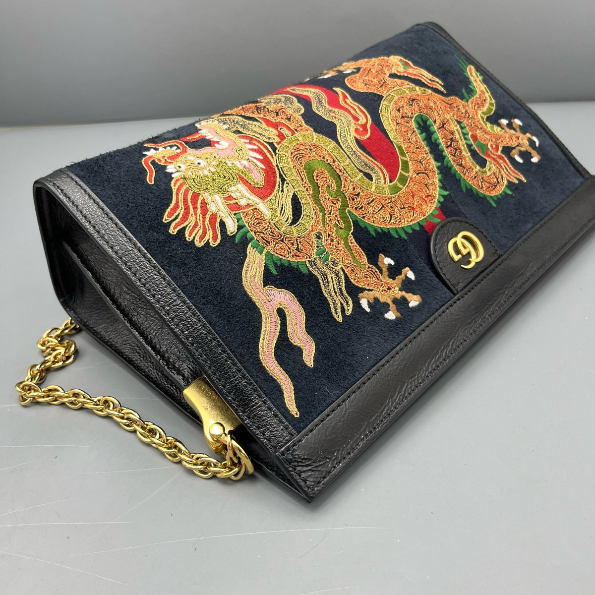 Gucci - Ophidia Clip Bag - Suede - Black - (medium)