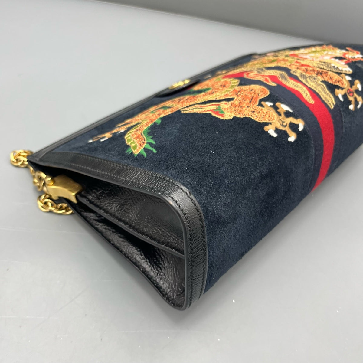 Gucci - Ophidia Clip Bag - Suede - Black - (medium)