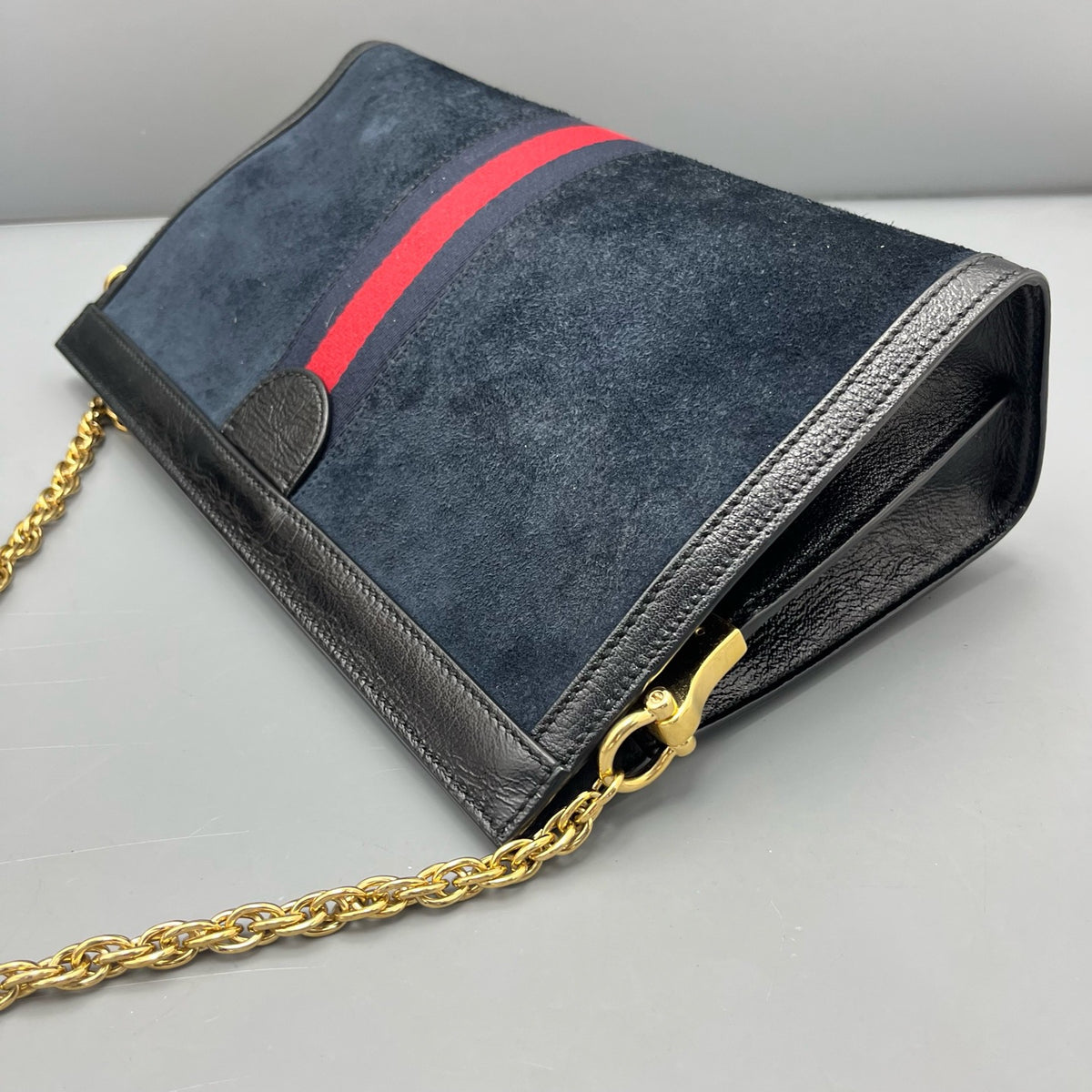 Gucci - Ophidia Clip Bag - Suede - Black - (medium)