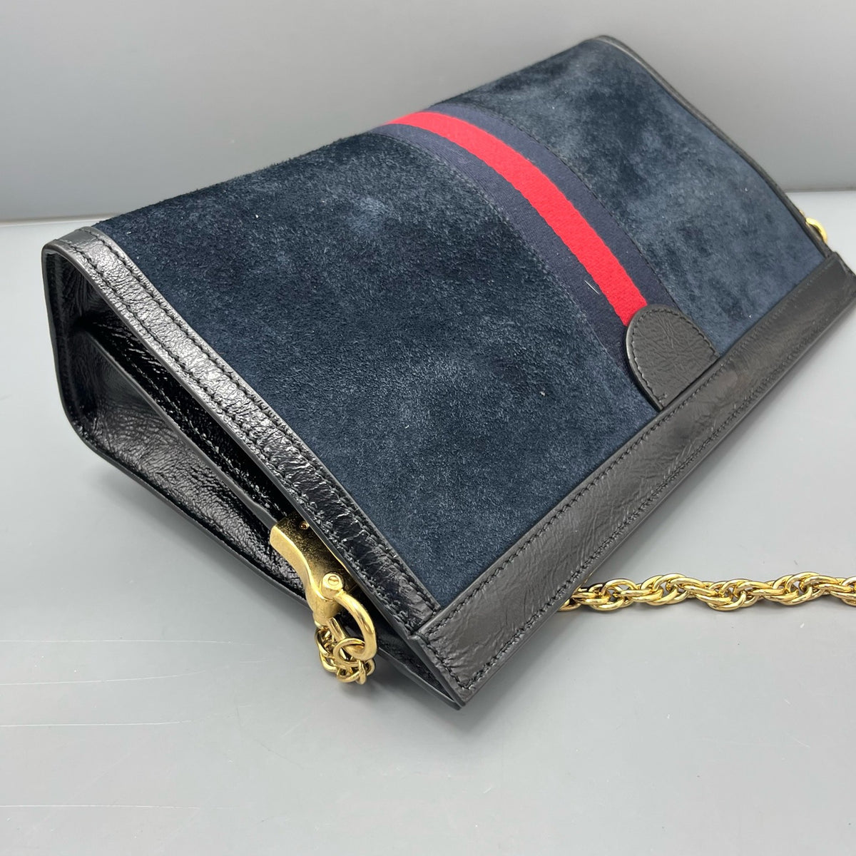 Gucci - Ophidia Clip Bag - Suede - Black - (medium)