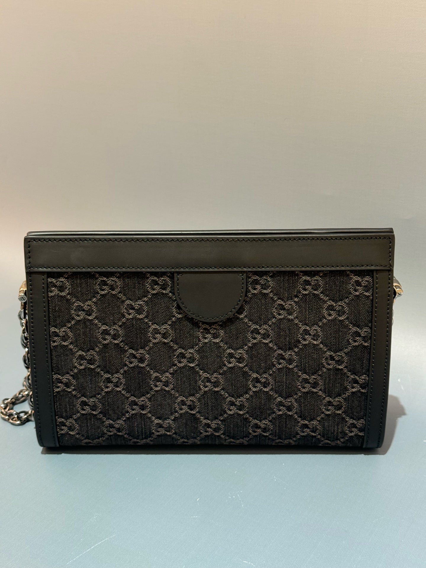 Gucci - Ophidia - Denim with leather trim - Black and Grey - (small)