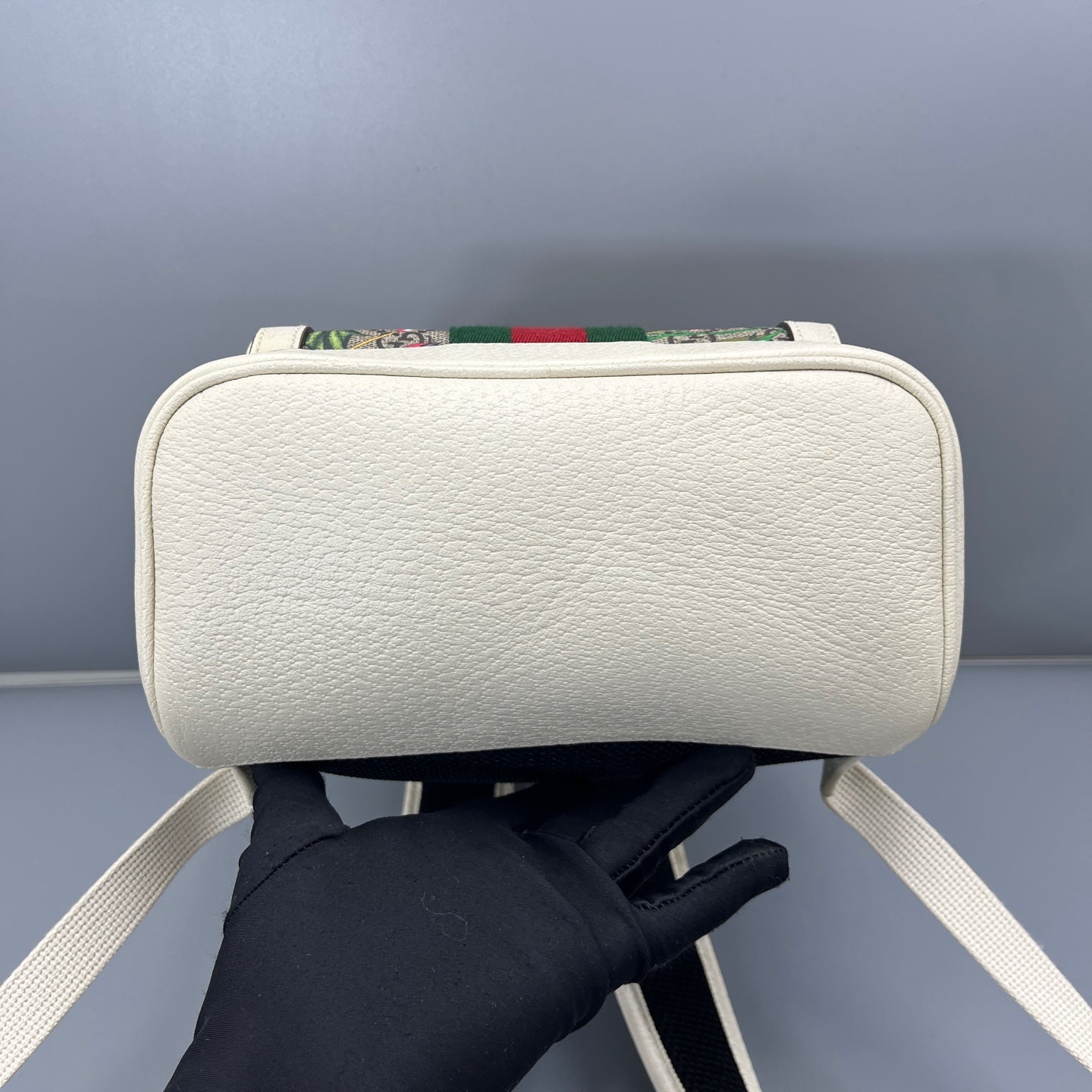 Gucci - Ophidia Floral Mini Backpack - GG Supreme canvas with leather trim - Multicolour with white trim - (small)