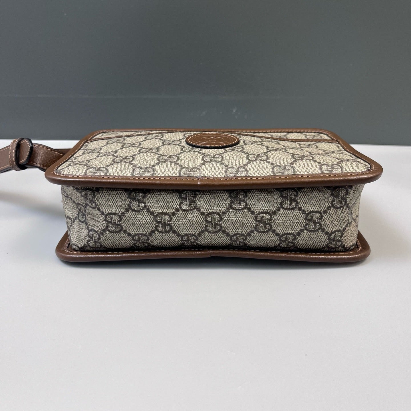 Gucci - Ophidia GG Camera Bag - GG Supreme canvas with leather trim - Beige and Brown - (small)