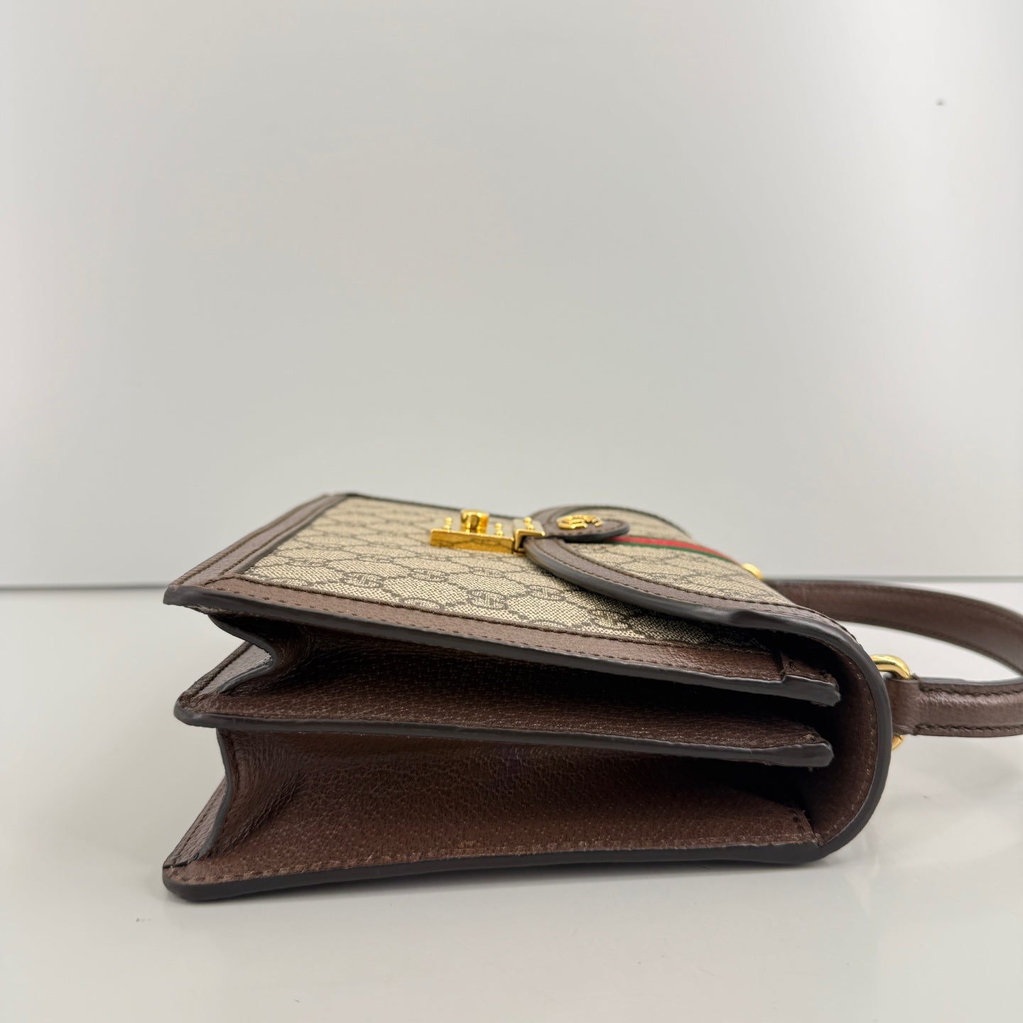 Gucci - Ophidia GG Small Top Handle Bag - Leather - Brown - (small)