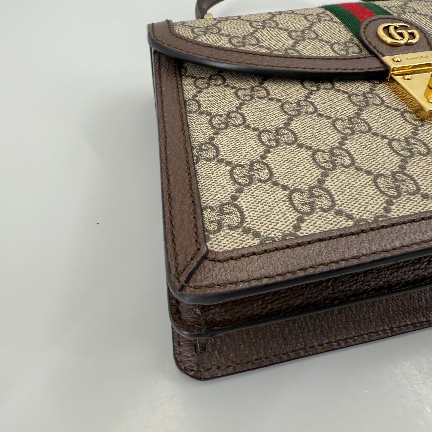 Gucci - Ophidia GG Small Top Handle Bag - Leather - Brown - (small)