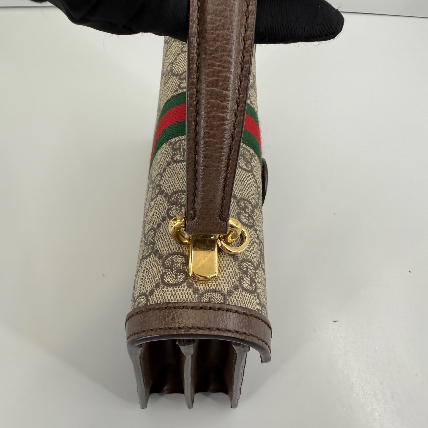 Gucci - Ophidia GG Small Top Handle Bag - Leather - Brown - (small)