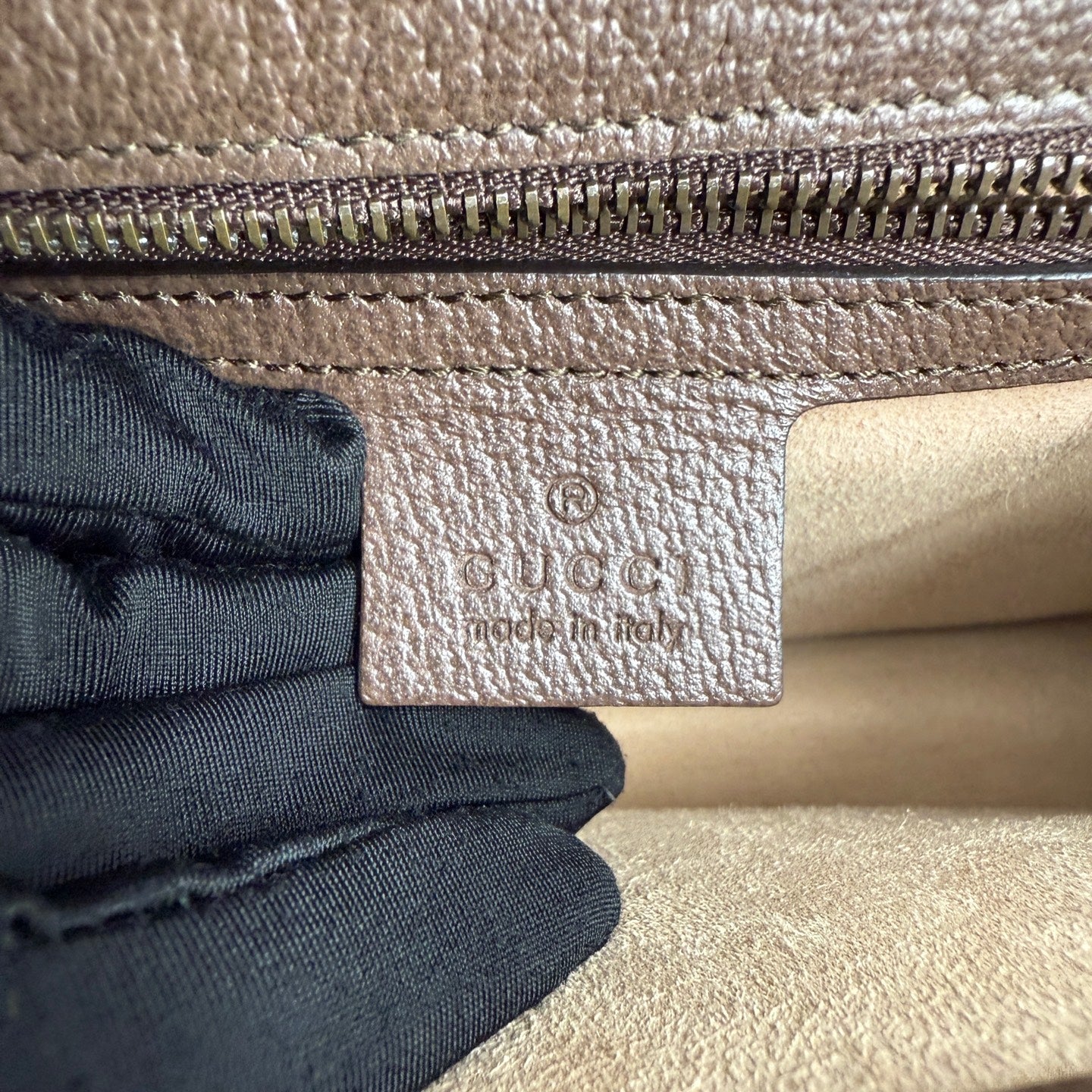 Gucci - Ophidia GG Small Top Handle Bag - Leather - Brown - (small)