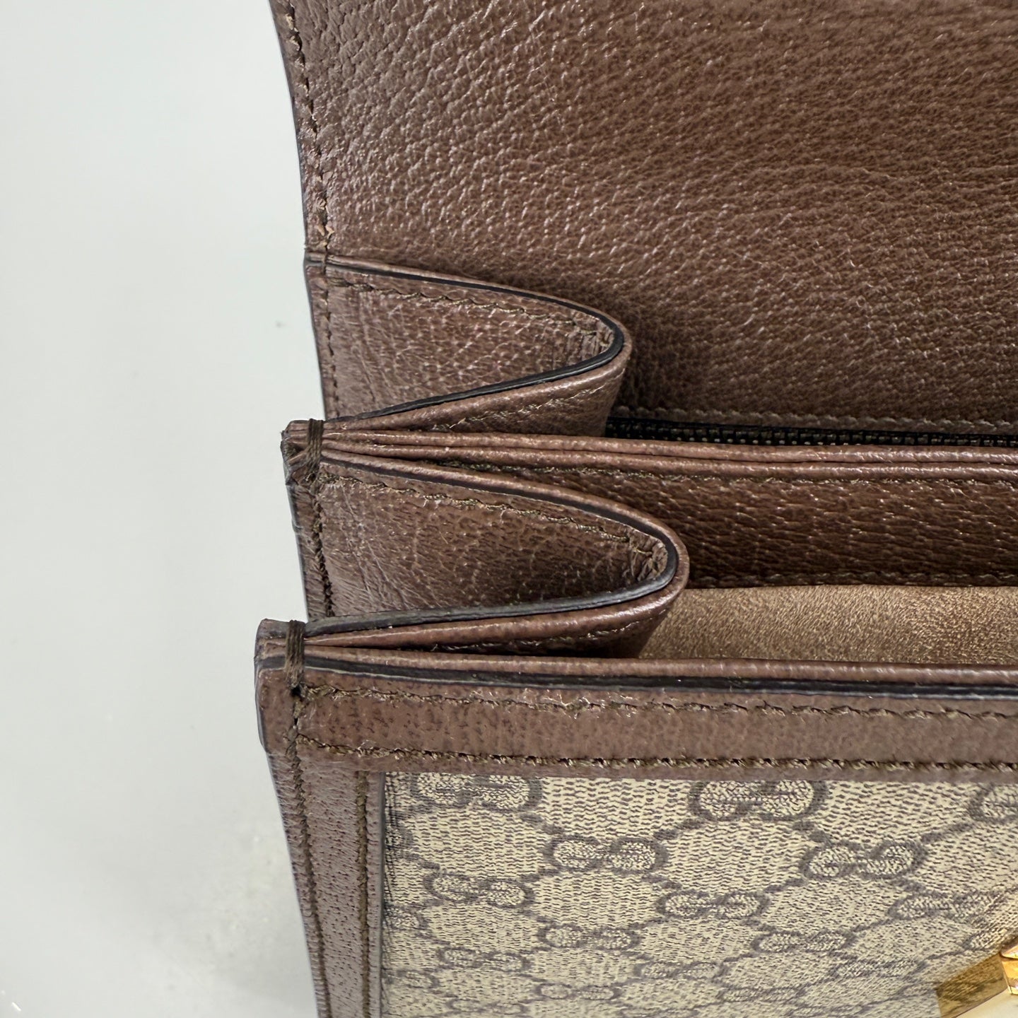 Gucci - Ophidia GG Small Top Handle Bag - Leather - Brown - (small)