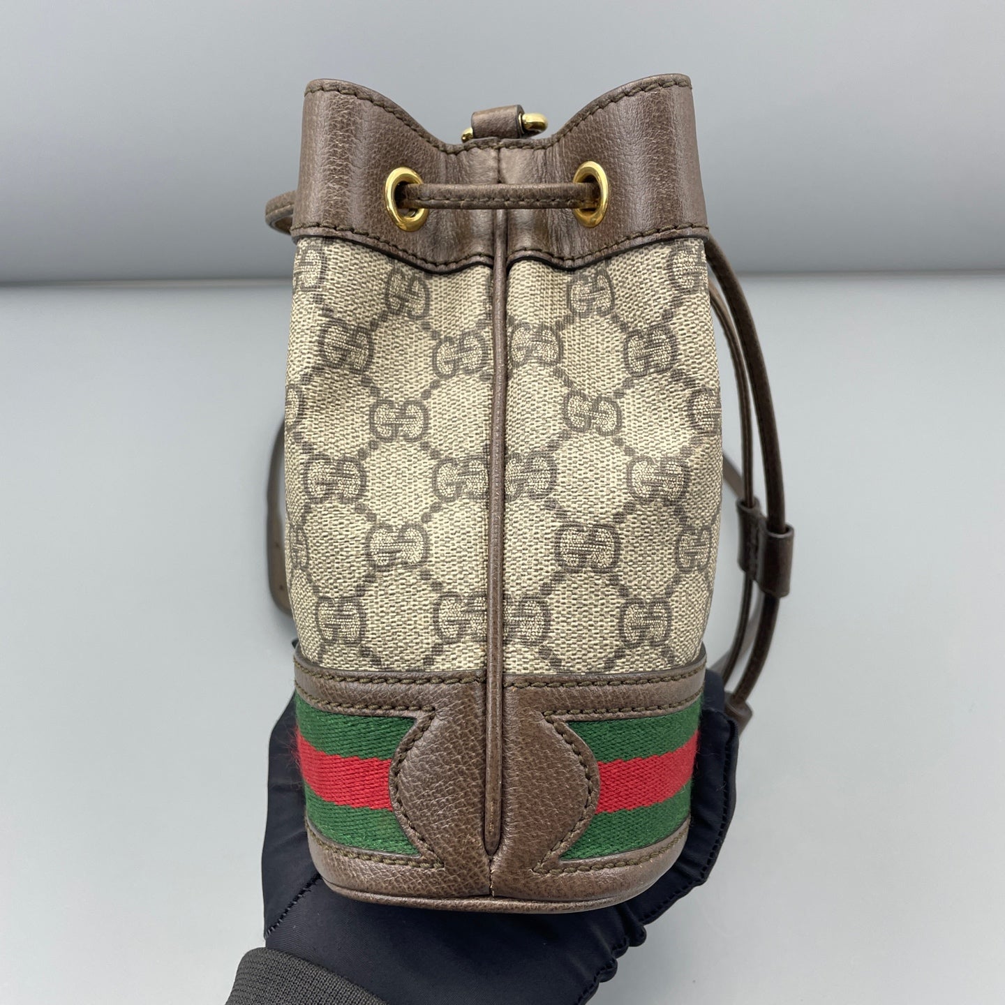 Gucci - Ophidia - GG Supreme canvas with leather trim - Brown - (mini)