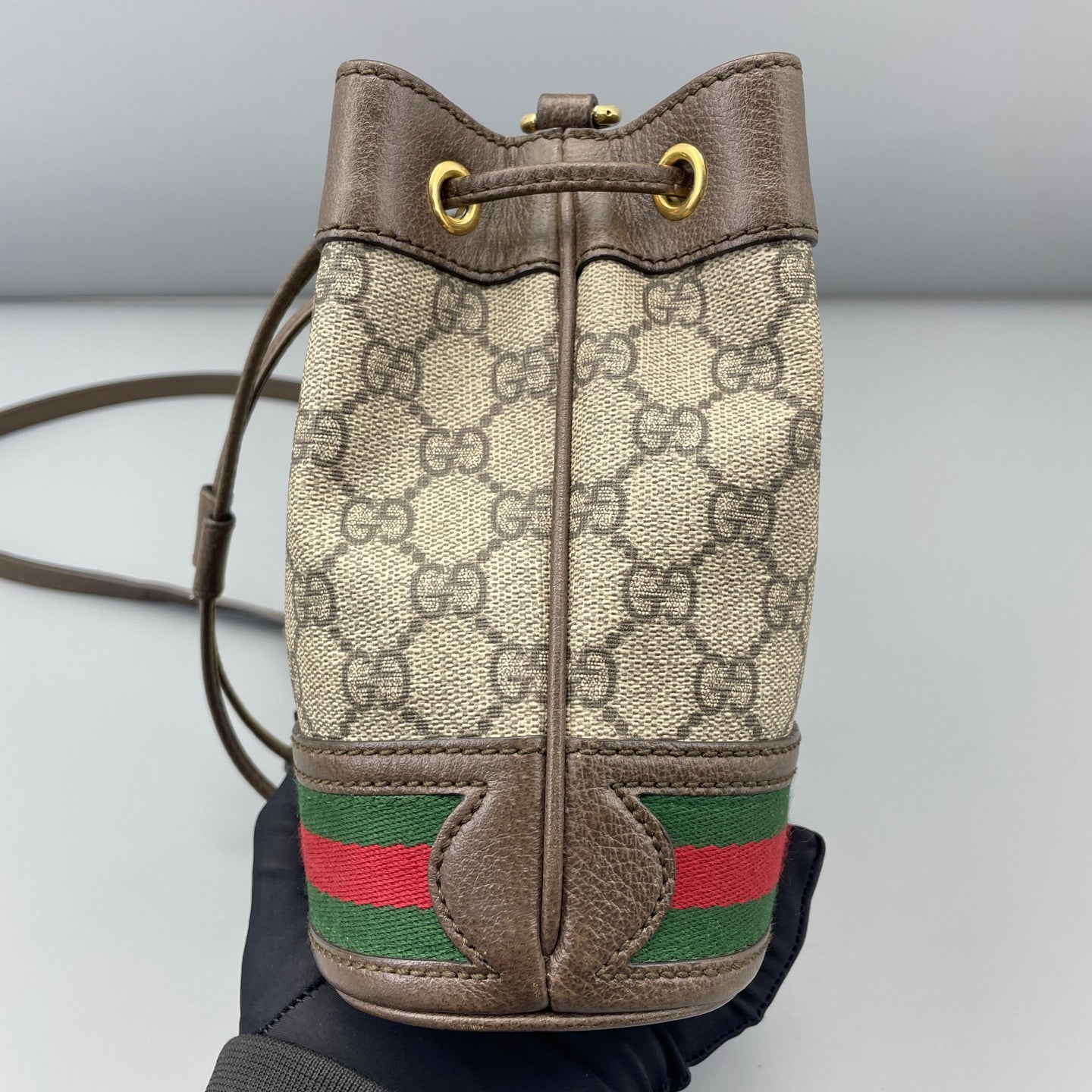 Gucci - Ophidia - GG Supreme canvas with leather trim - Brown - (mini)