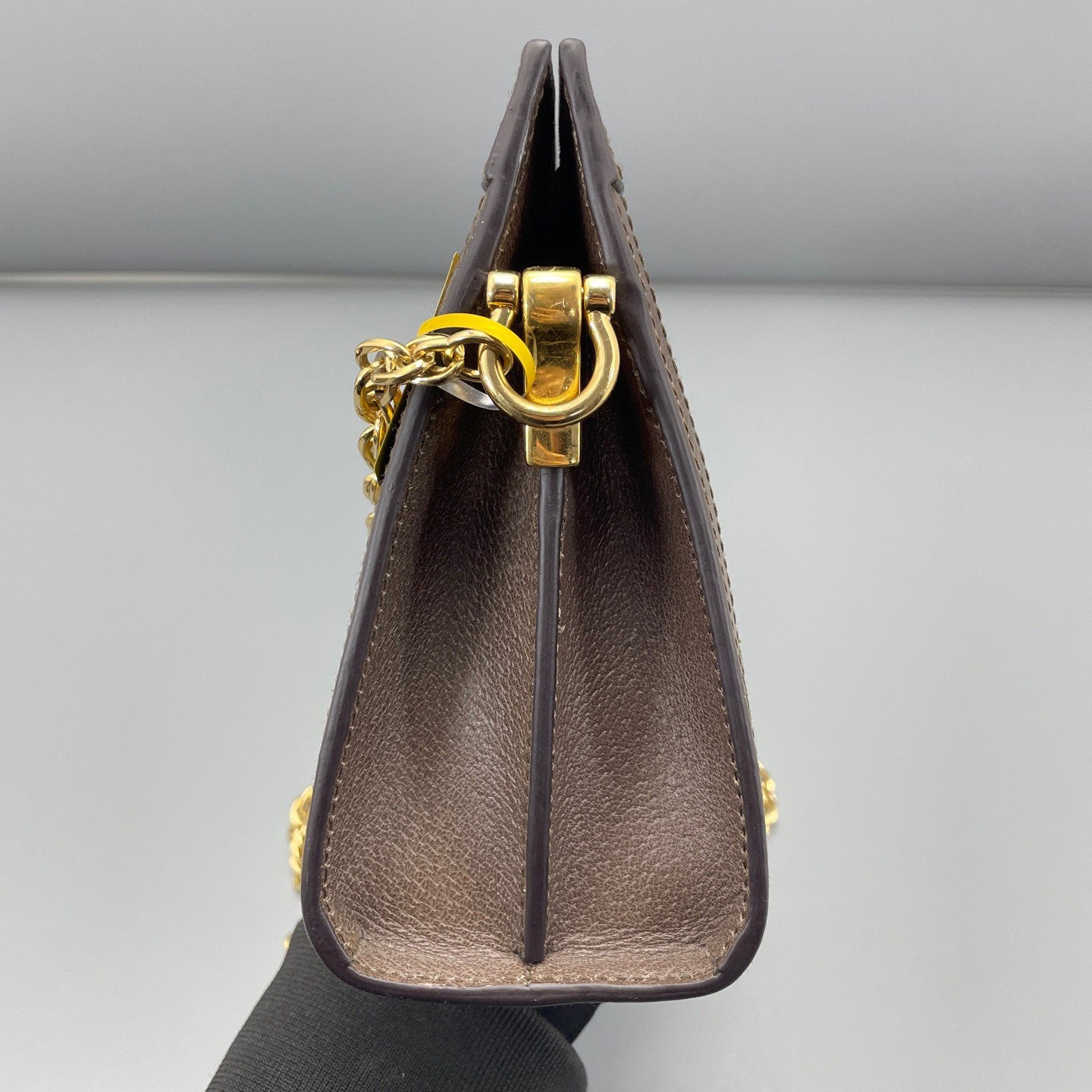 Gucci - Ophidia - GG Supreme canvas with leather trim - Ebony with dark brown leather and green/red Web stripe - (Small)