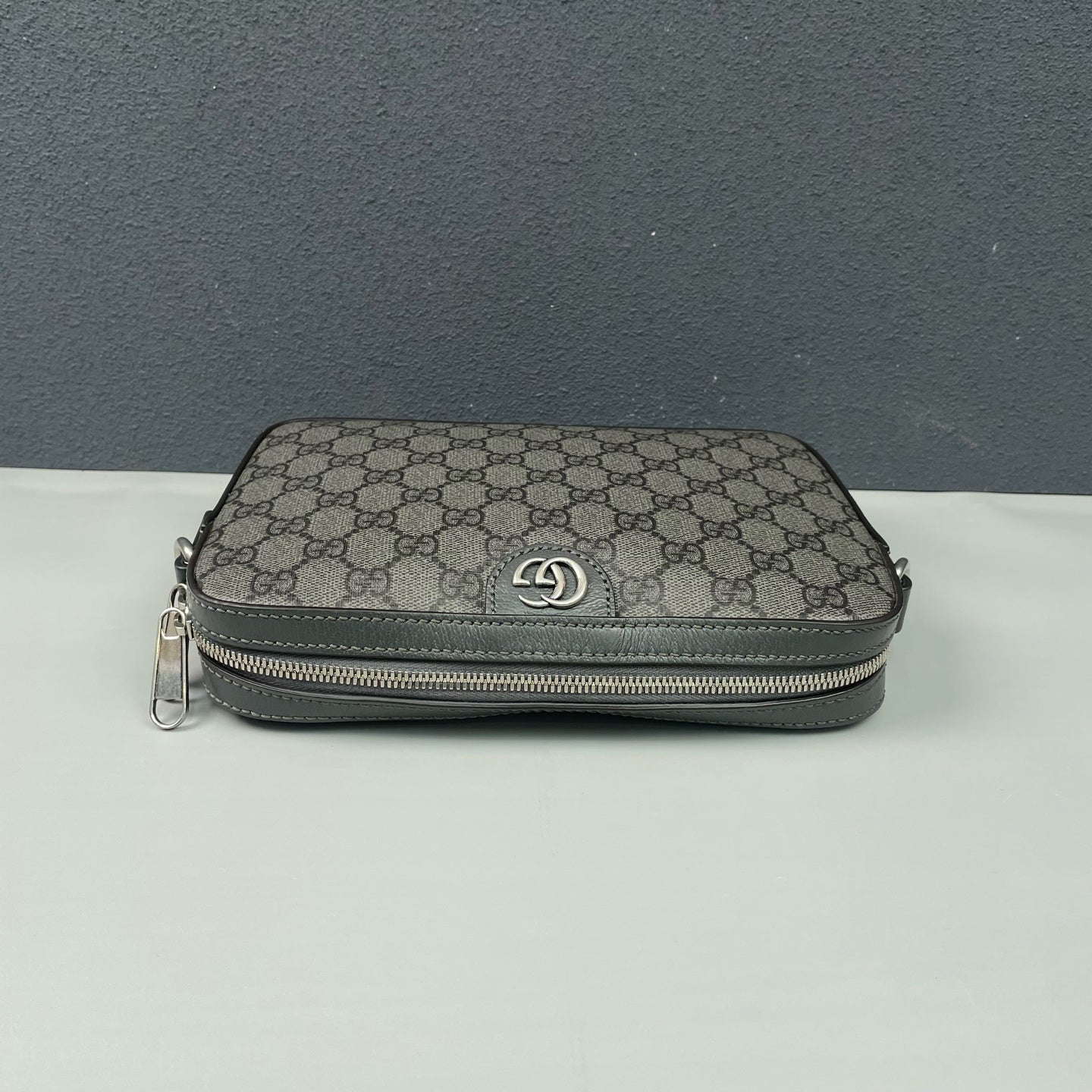 Gucci - Ophidia - GG Supreme canvas with leather trim - Grey - (Small)