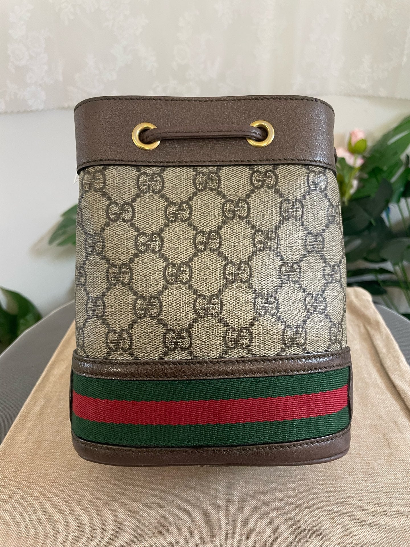 Gucci - Ophidia GG Supreme Drawstring Bucket Bag - Coated canvas and leather - Multicolour - (mini)