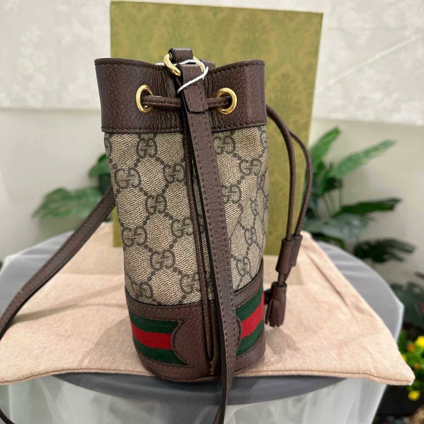 Gucci - Ophidia GG Supreme Mini Bucket Bag - Coated canvas and leather - Brown - (mini)
