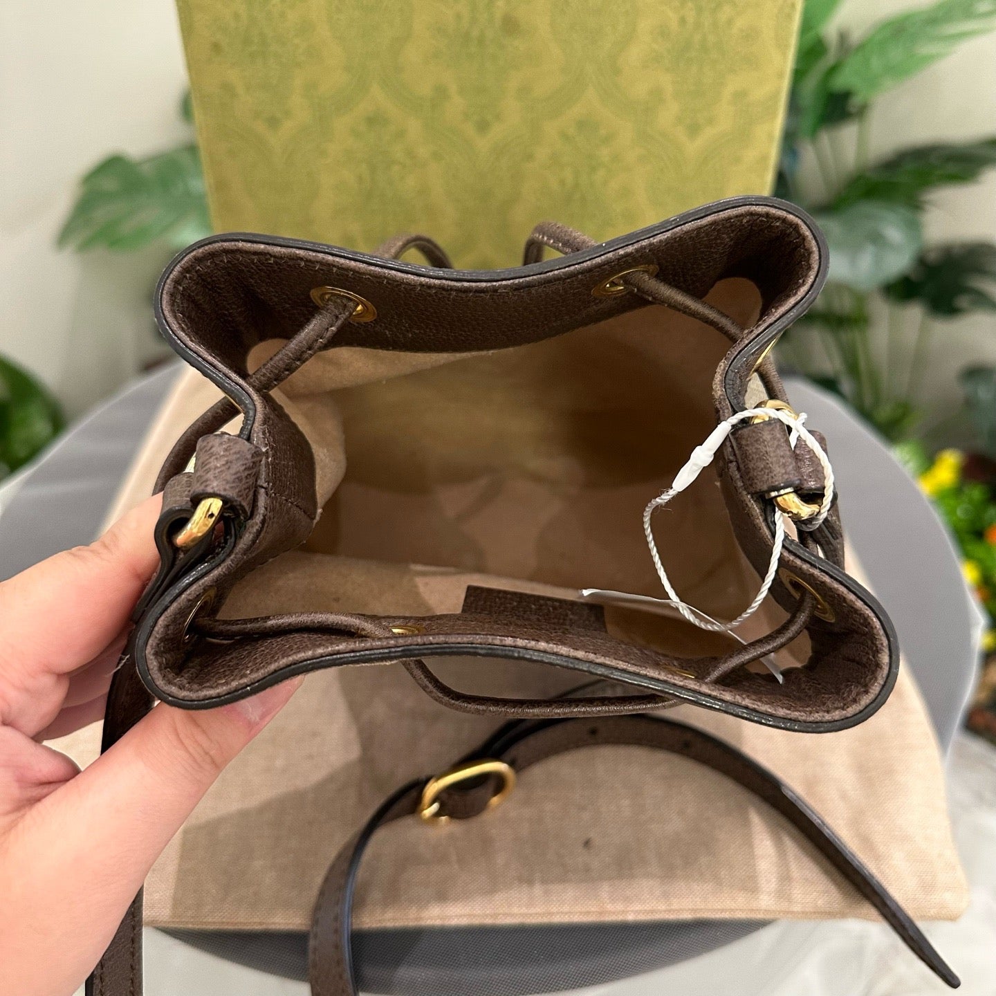 Gucci - Ophidia GG Supreme Mini Bucket Bag - Coated canvas and leather - Brown - (mini)