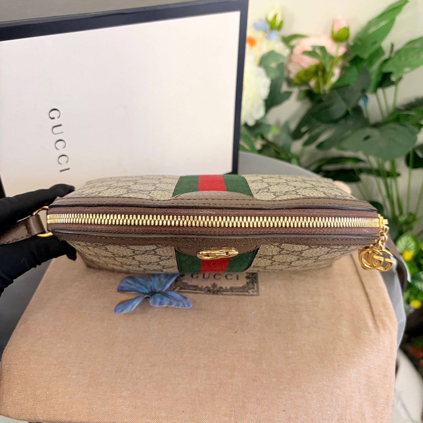 Gucci - Ophidia GG Supreme Small Shoulder Bag - GG Supreme canvas and Leather - Beige - (small)