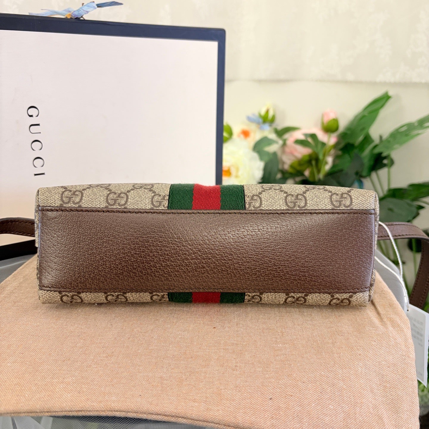 Gucci - Ophidia GG Supreme Small Shoulder Bag - GG Supreme canvas and Leather - Beige - (small)