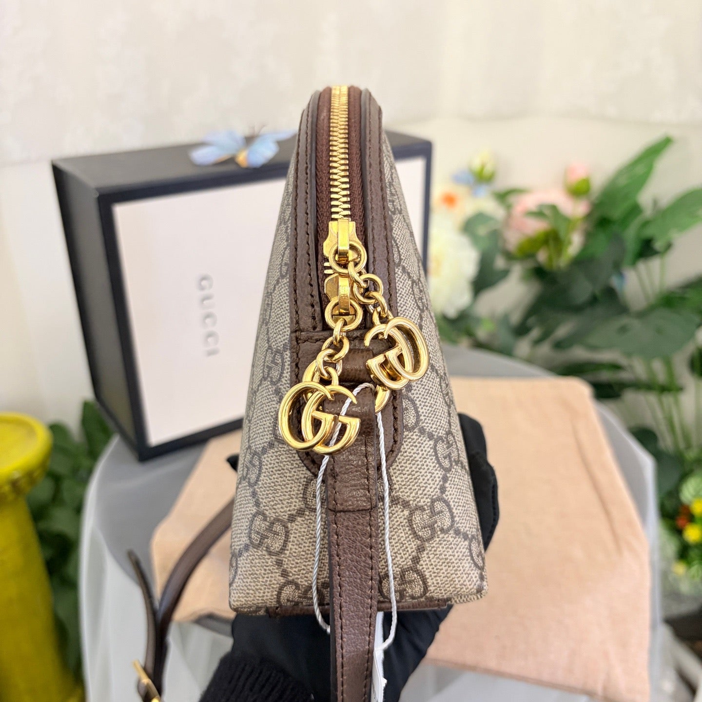 Gucci - Ophidia GG Supreme Small Shoulder Bag - GG Supreme canvas and Leather - Beige - (small)