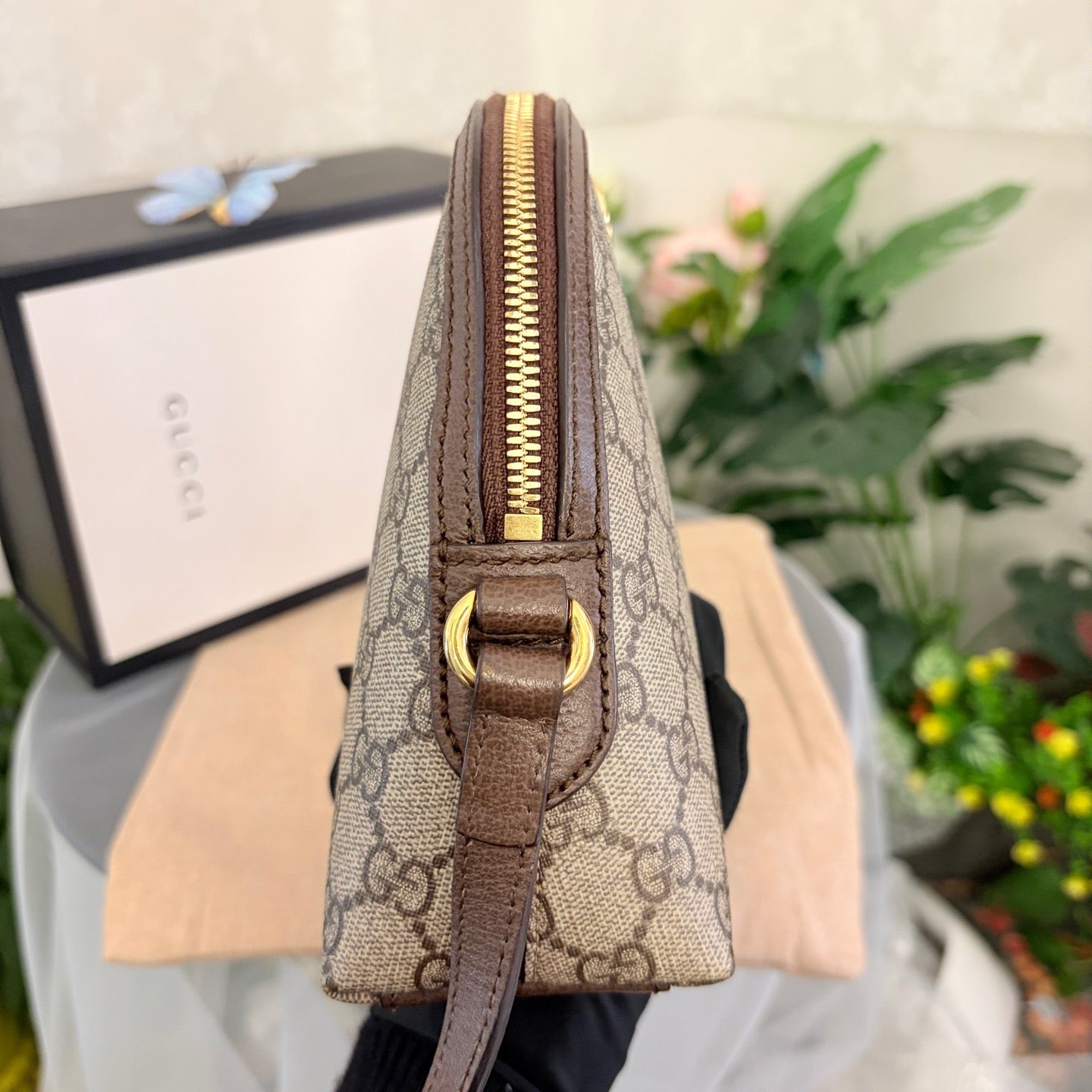 Gucci - Ophidia GG Supreme Small Shoulder Bag - GG Supreme canvas and Leather - Beige - (small)