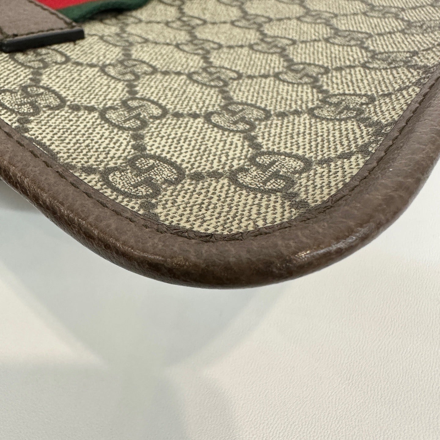 Gucci - Ophidia GG Supreme Tiger Head Belt Bag - GG Supreme canvas with leather trim - Beige and ebony with brown leather and green/red Web stripe - (Small)