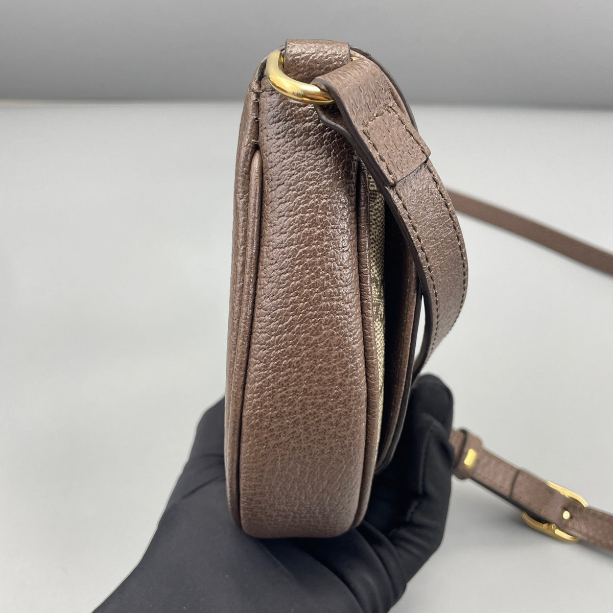 Gucci - Ophidia Half Moon Bag - Cloth - Brown - (mini)