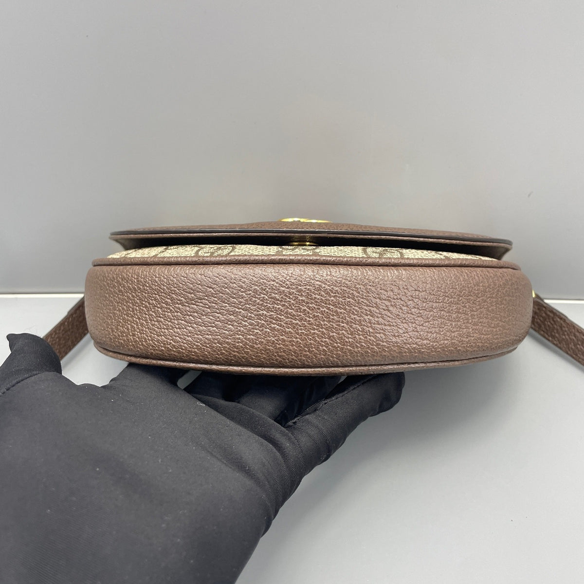 Gucci - Ophidia Half Moon Bag - Cloth - Brown - (mini)