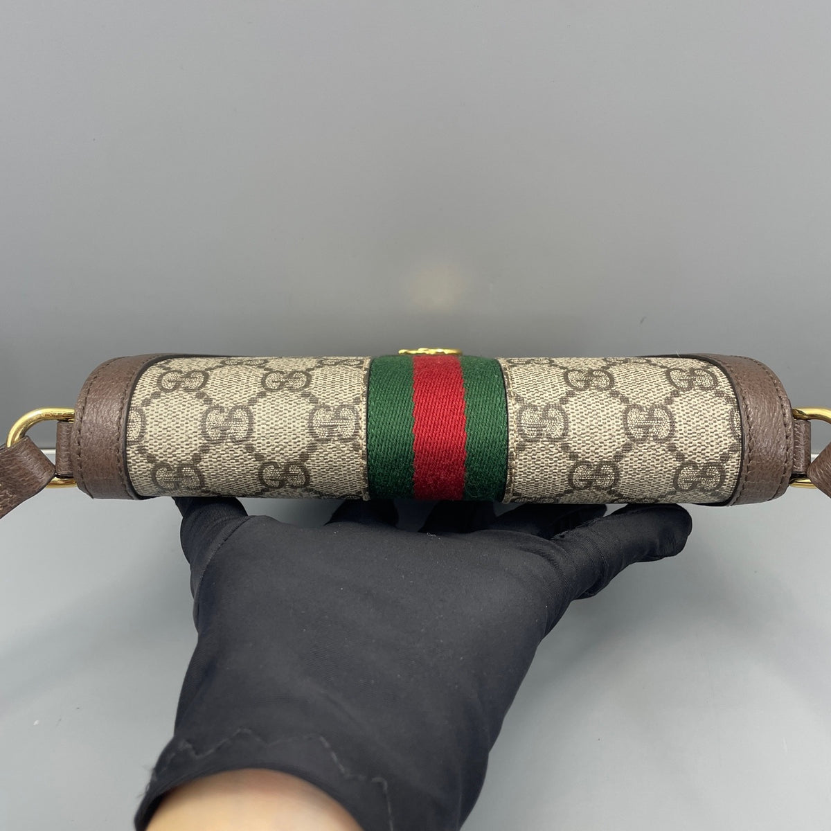 Gucci - Ophidia Half Moon Bag - Cloth - Brown - (mini)
