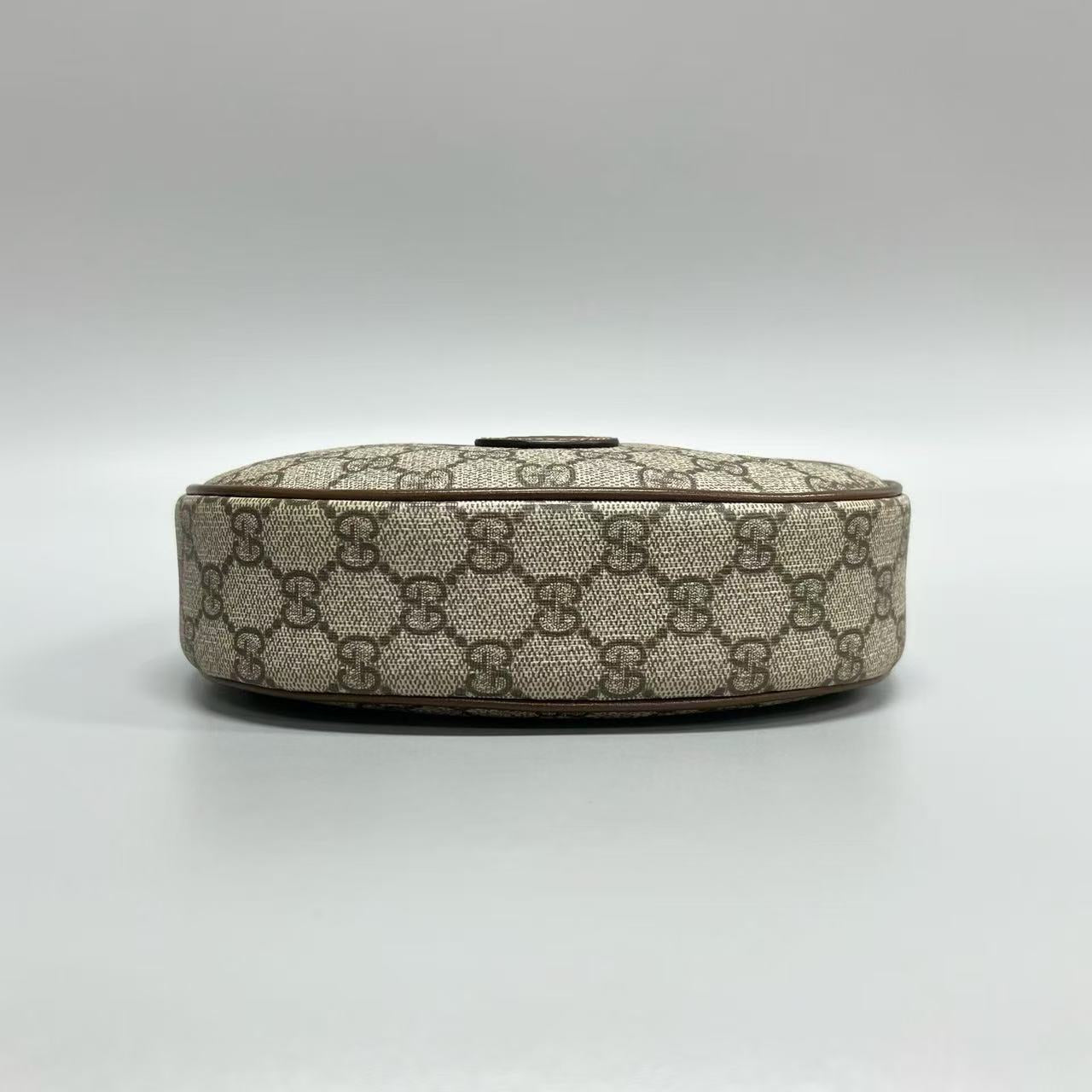 Gucci - Ophidia Half-Moon Bag - GG Supreme canvas with leather trim - Beige - (mini)