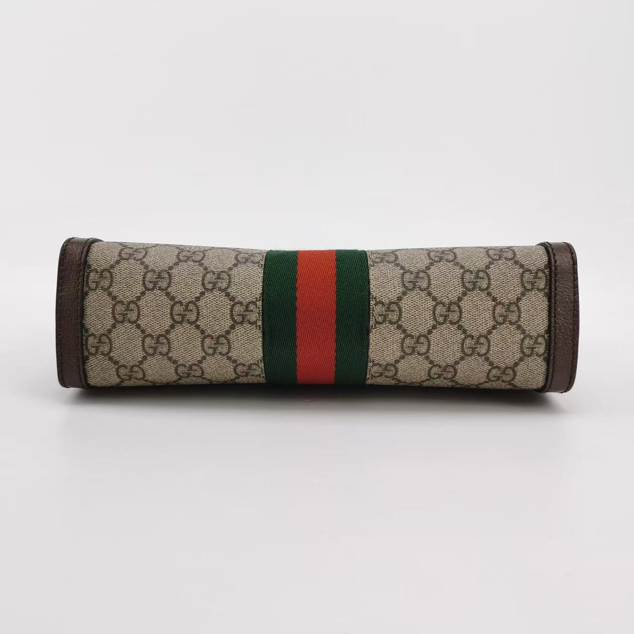 Gucci - Ophidia Medium Shoulder Bag - GG Supreme canvas with leather trim - Brown - (medium)