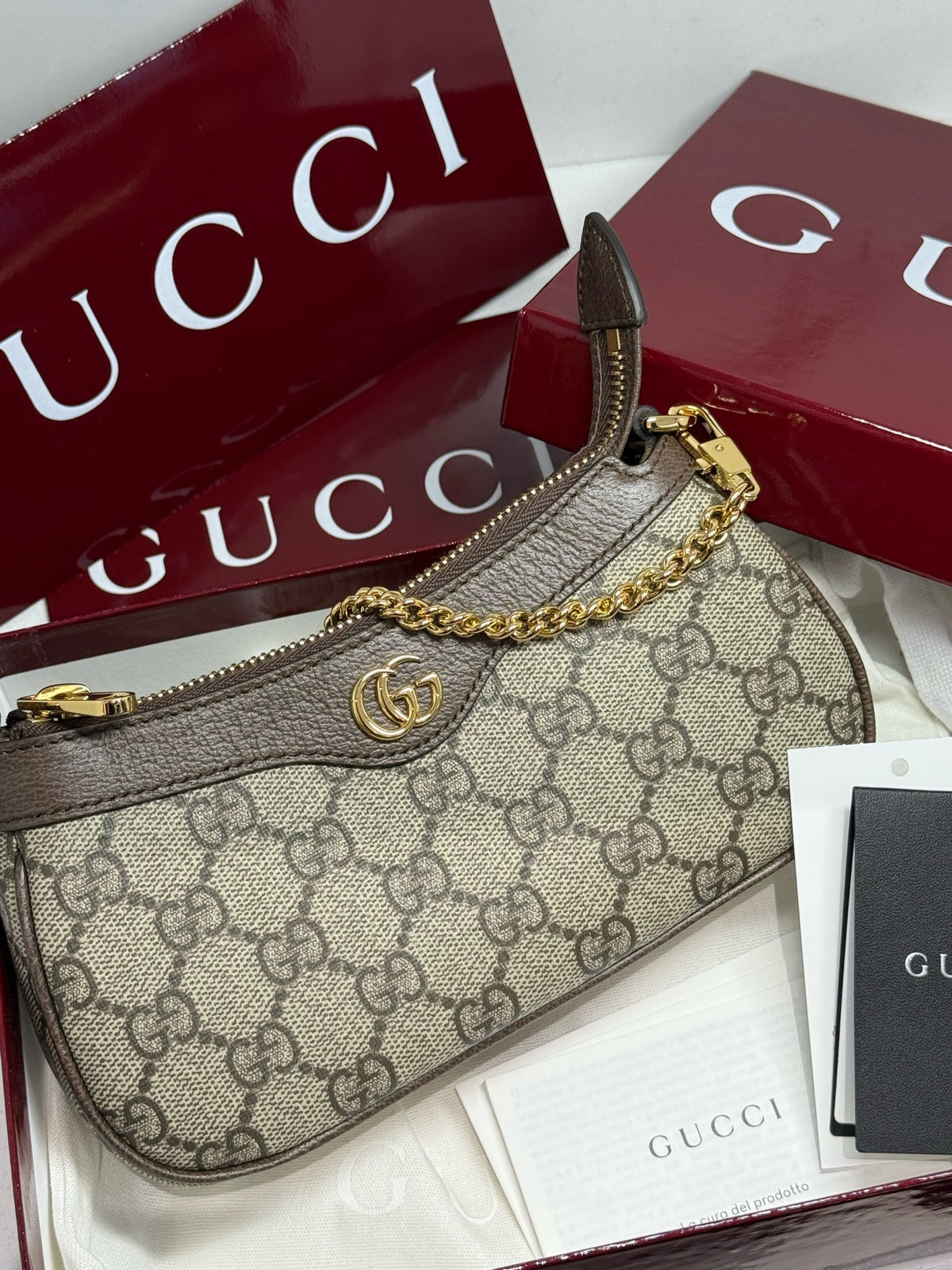 Gucci - Ophidia Mini - Leather - Beige - (mini)