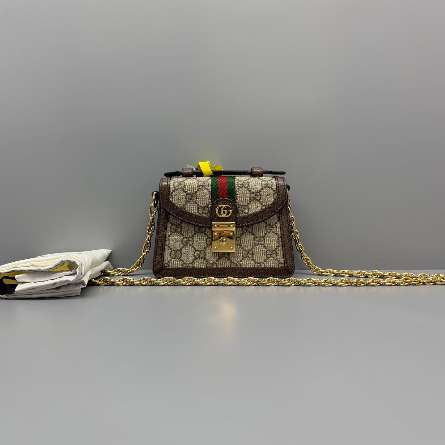 Gucci - Ophidia Mini Messenger Bag - GG Supreme coated canvas with leather trim - Brown - (mini)