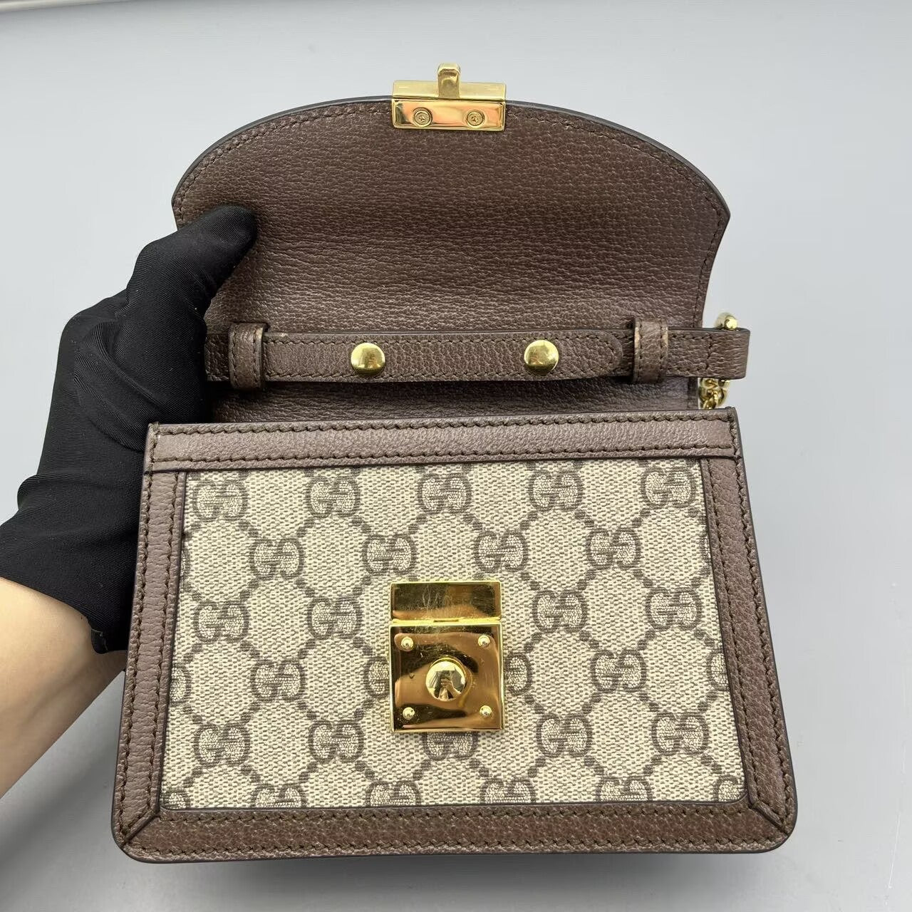 Gucci - Ophidia Mini Messenger Bag - GG Supreme coated canvas with leather trim - Brown - (mini)