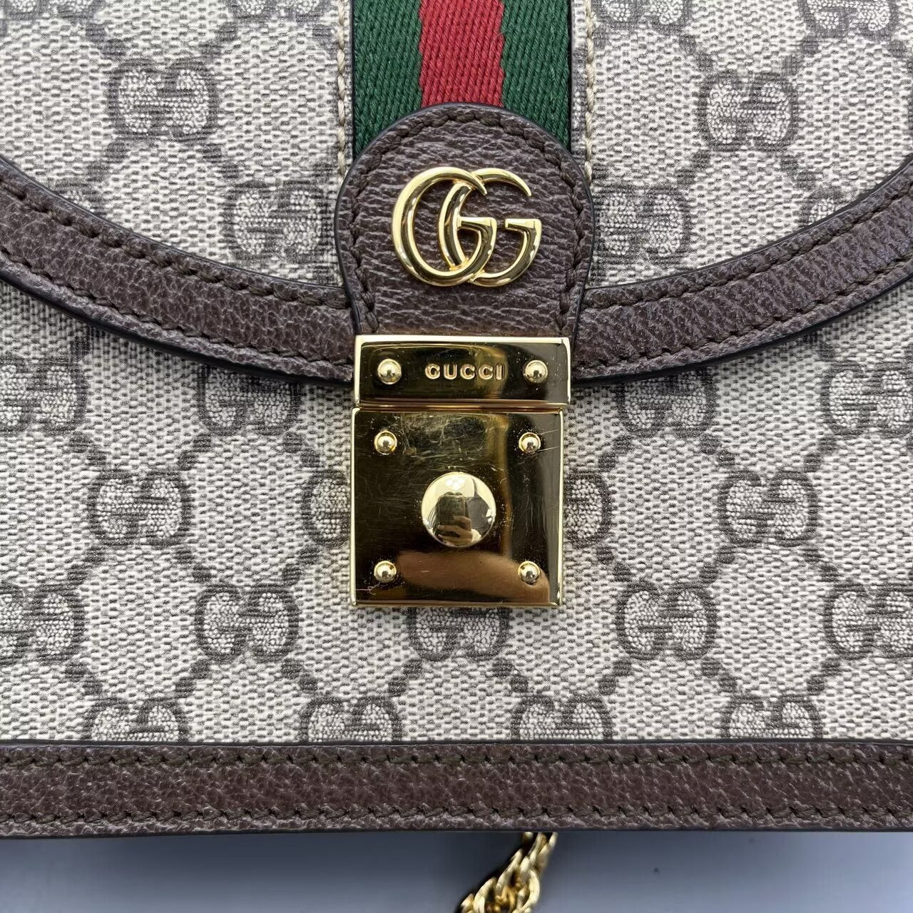 Gucci - Ophidia Mini Messenger Bag - GG Supreme coated canvas with leather trim - Brown - (mini)