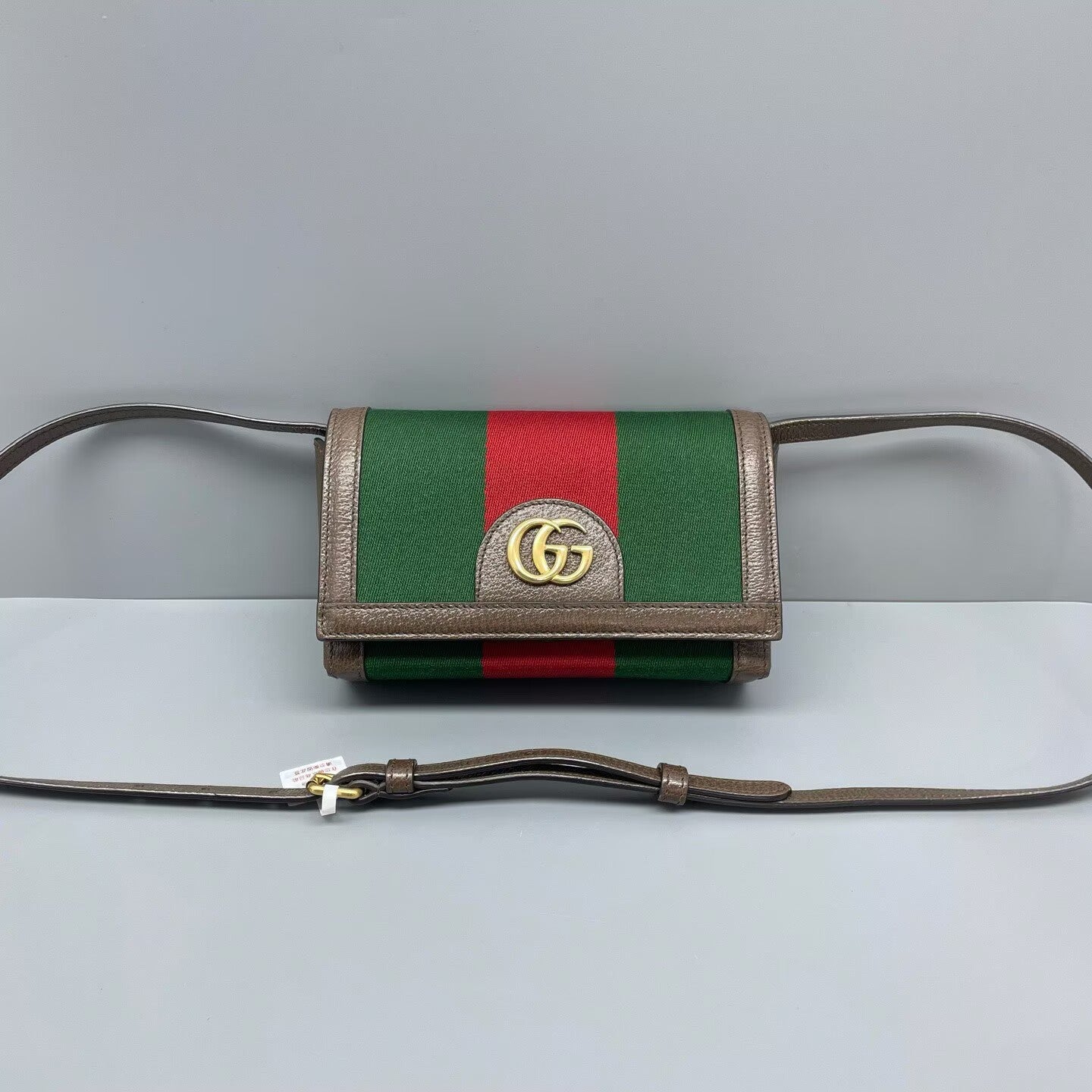 Gucci - Ophidia Mini Shoulder Bag - Canvas and leather - Green, Red, and Brown - (mini)