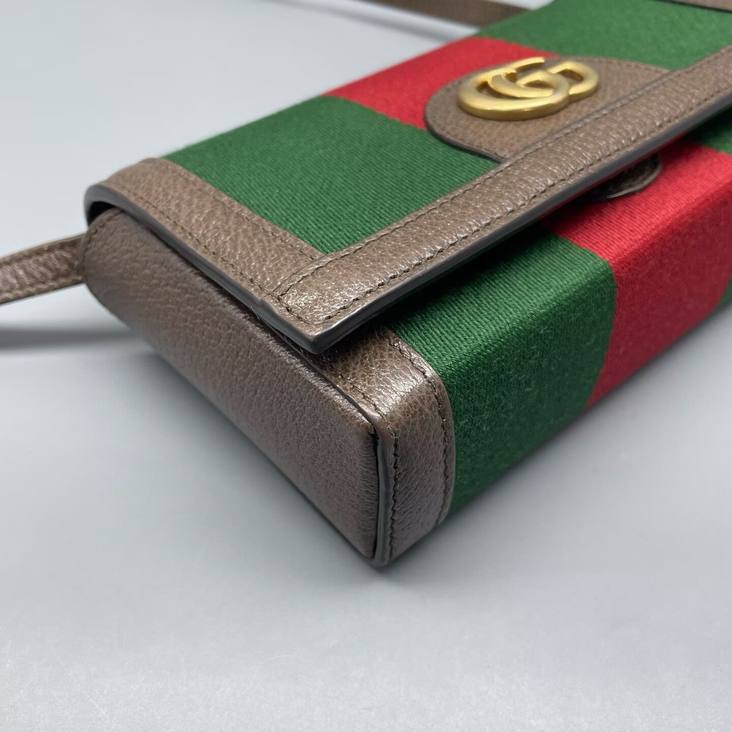 Gucci - Ophidia Mini Shoulder Bag - Canvas and leather - Green, Red, and Brown - (mini)