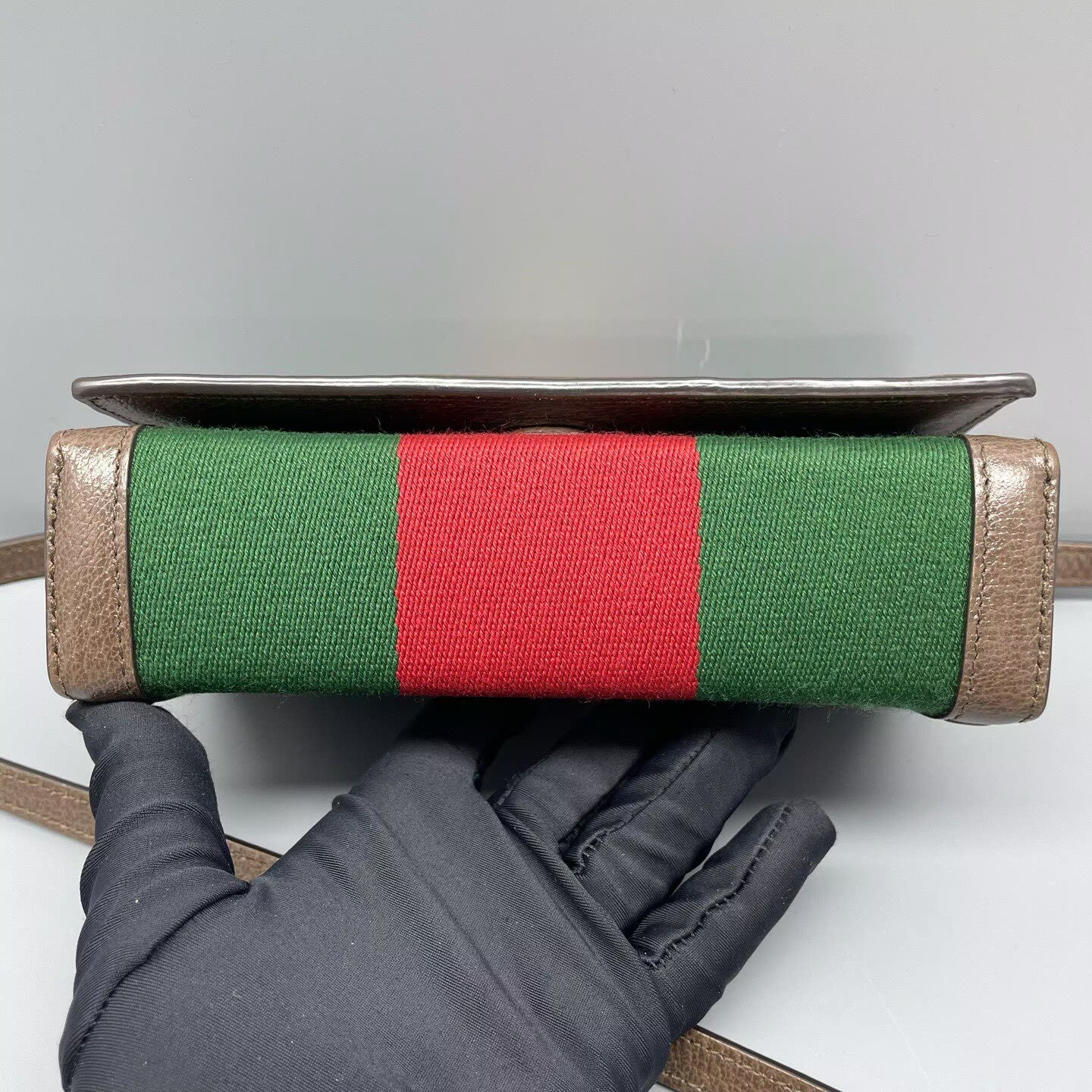 Gucci - Ophidia Mini Shoulder Bag - Canvas and leather - Green, Red, and Brown - (mini)