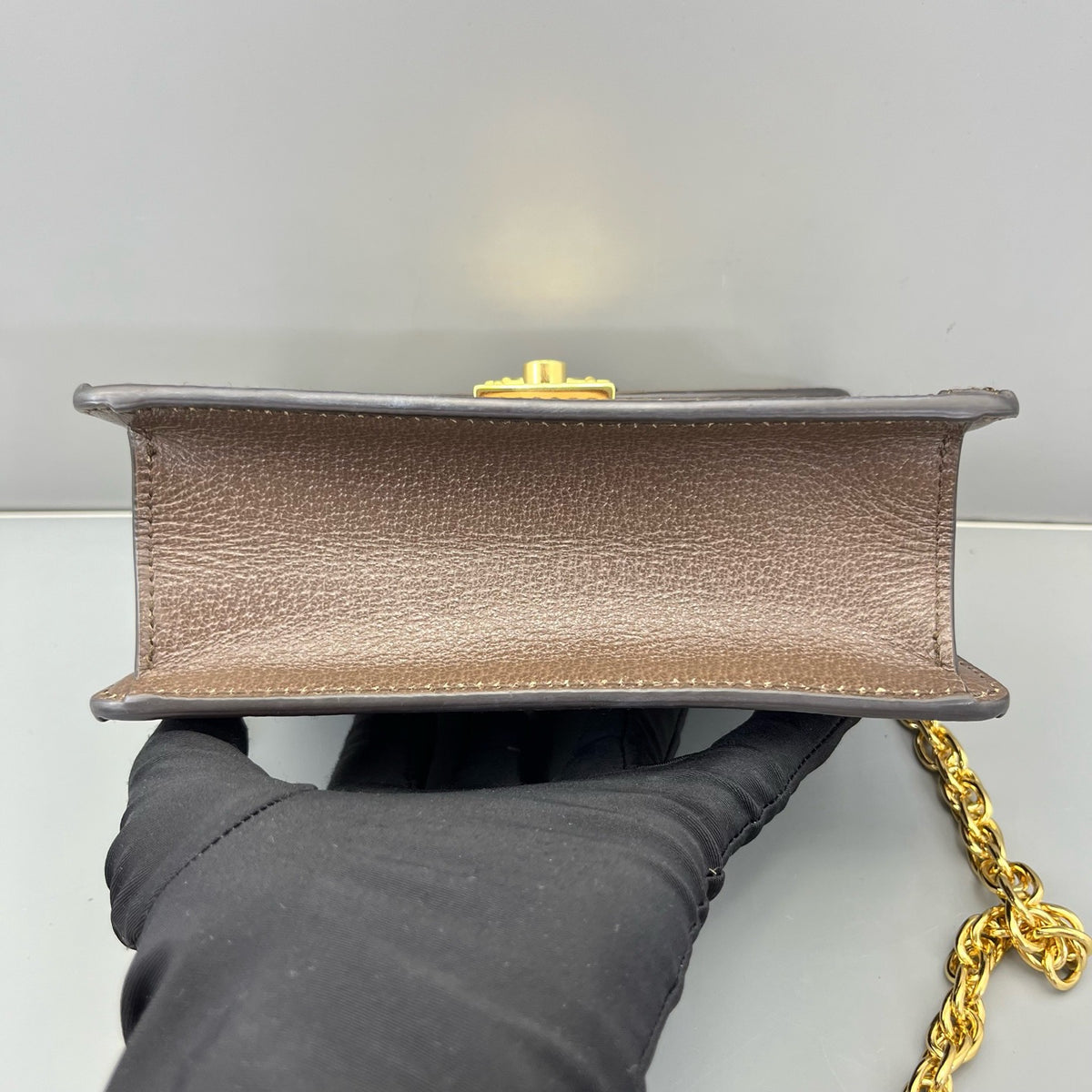 Gucci - Ophidia Mini Top Handle Bag - Synthetic - Brown - (mini)