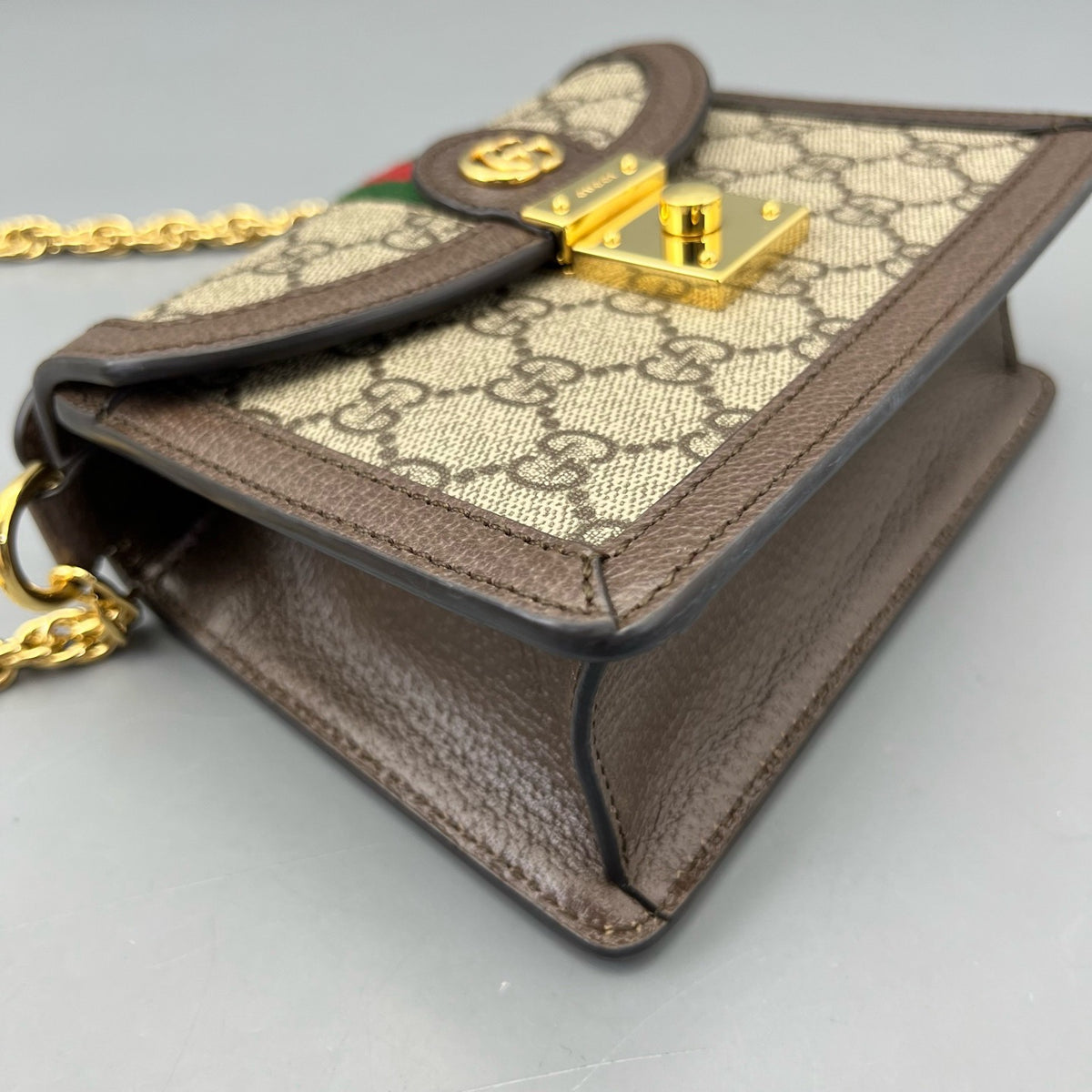 Gucci - Ophidia Mini Top Handle Bag - Synthetic - Brown - (mini)