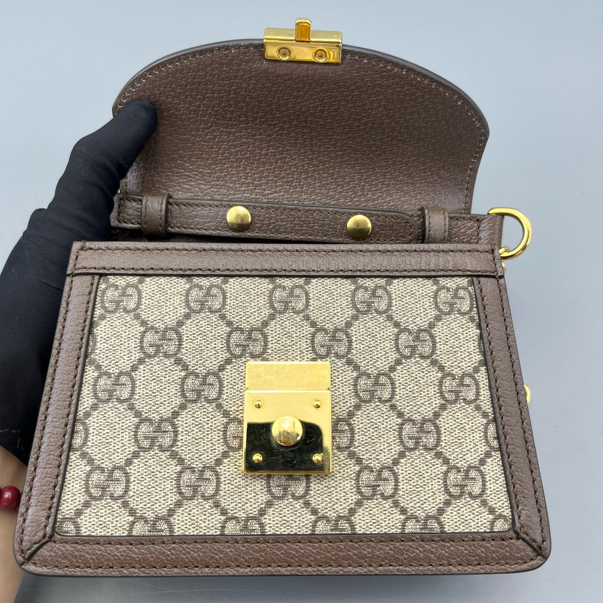 Gucci - Ophidia Mini Top Handle Bag - Synthetic - Brown - (mini)