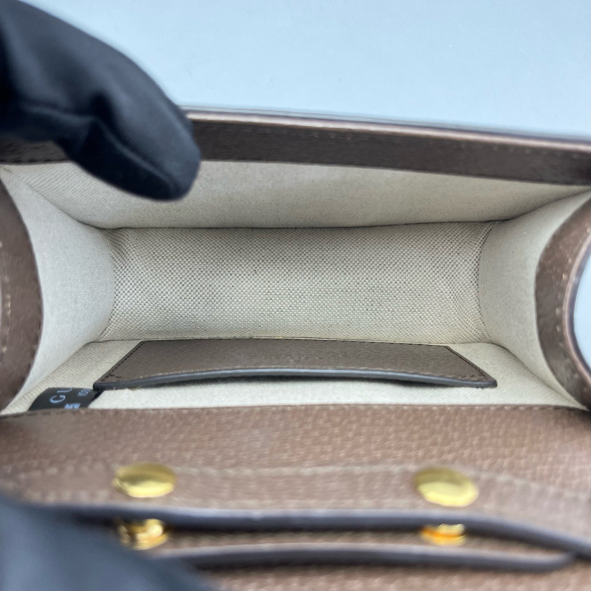 Gucci - Ophidia Mini Top Handle Bag - Synthetic - Brown - (mini)