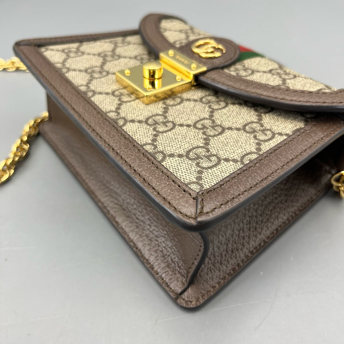 Gucci - Ophidia Mini Top Handle Bag - Synthetic - Brown - (mini)