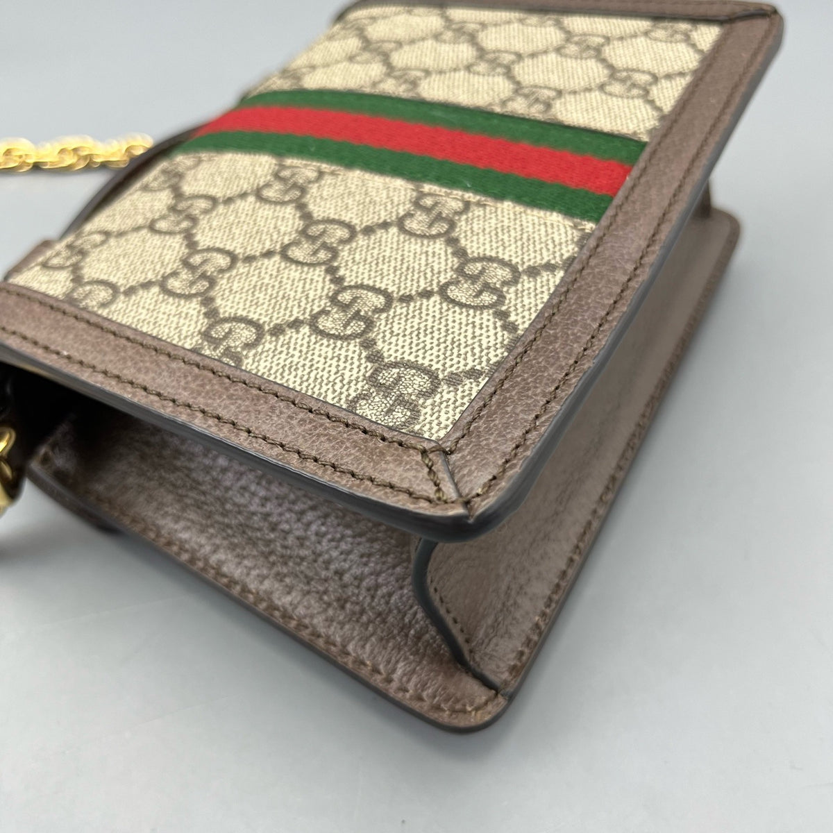 Gucci - Ophidia Mini Top Handle Bag - Synthetic - Brown - (mini)