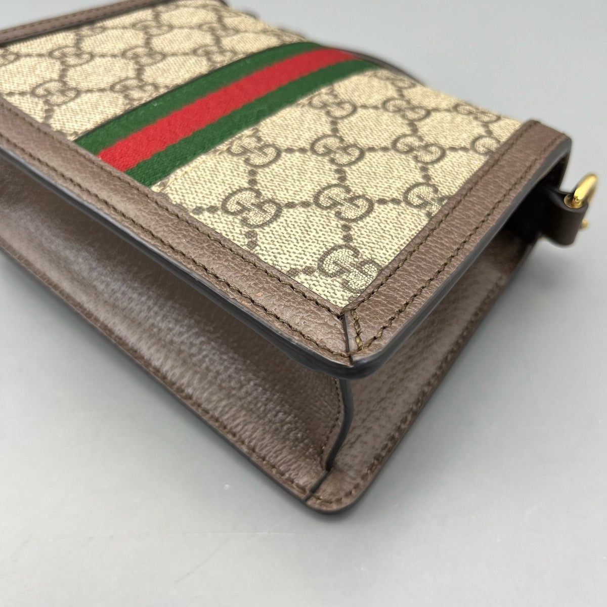 Gucci - Ophidia Mini Top Handle Bag - Synthetic - Brown - (mini)