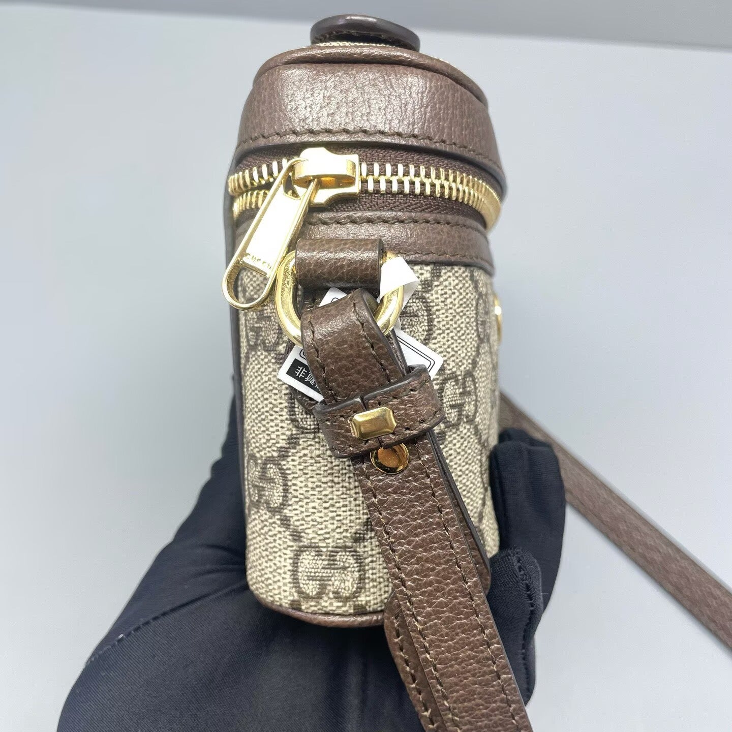 Gucci - Ophidia Mini Vanity Case - GG Supreme canvas with leather trim - Beige and ebony - (mini)