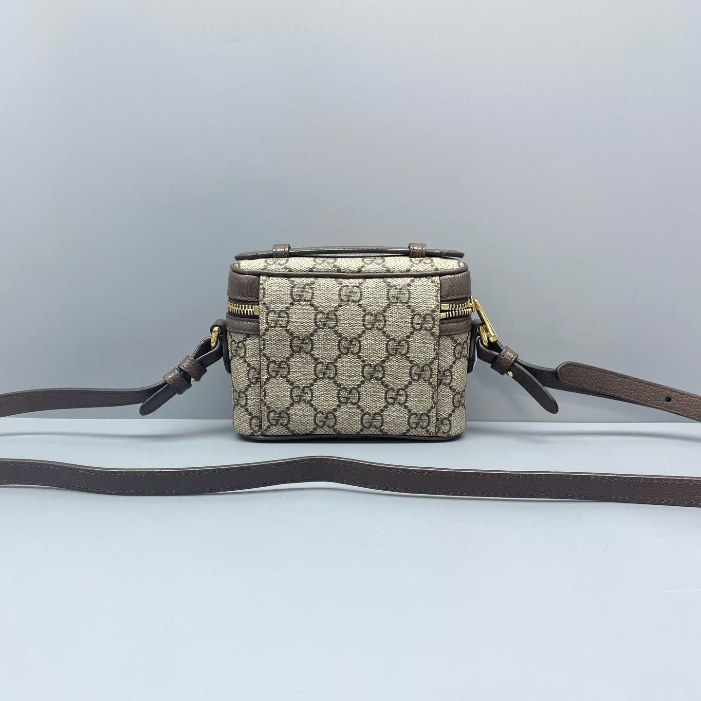 Gucci - Ophidia Mini Vanity Case - GG Supreme canvas with leather trim - Beige and ebony - (mini)