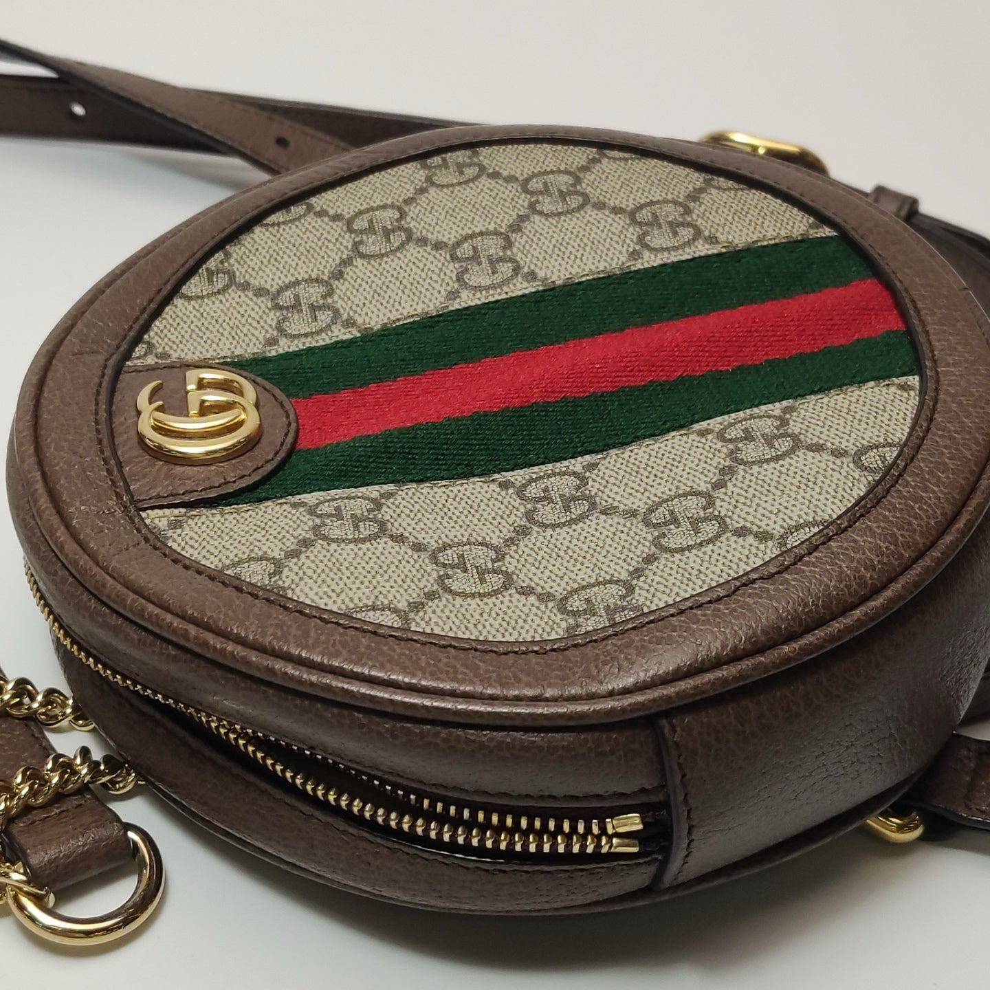 Gucci - Ophidia Round bag - Leather - Multicolour - (mini)