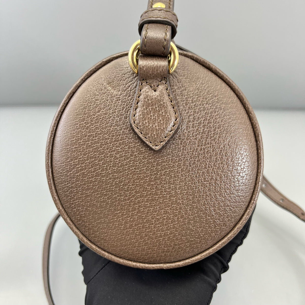 Gucci - Ophidia Round Barrel Bag - Synthetic - Brown - (mini)