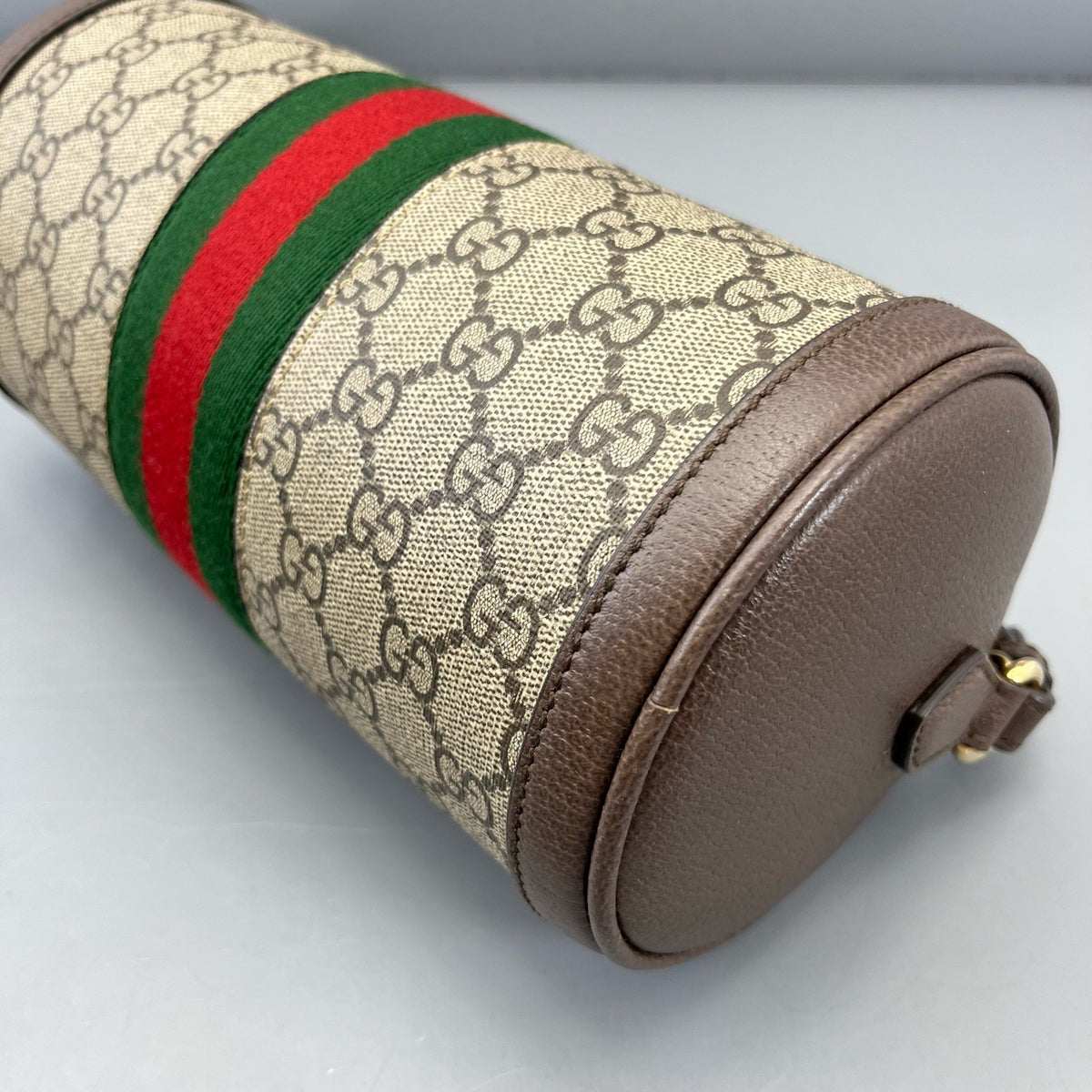 Gucci - Ophidia Round Barrel Bag - Synthetic - Brown - (mini)